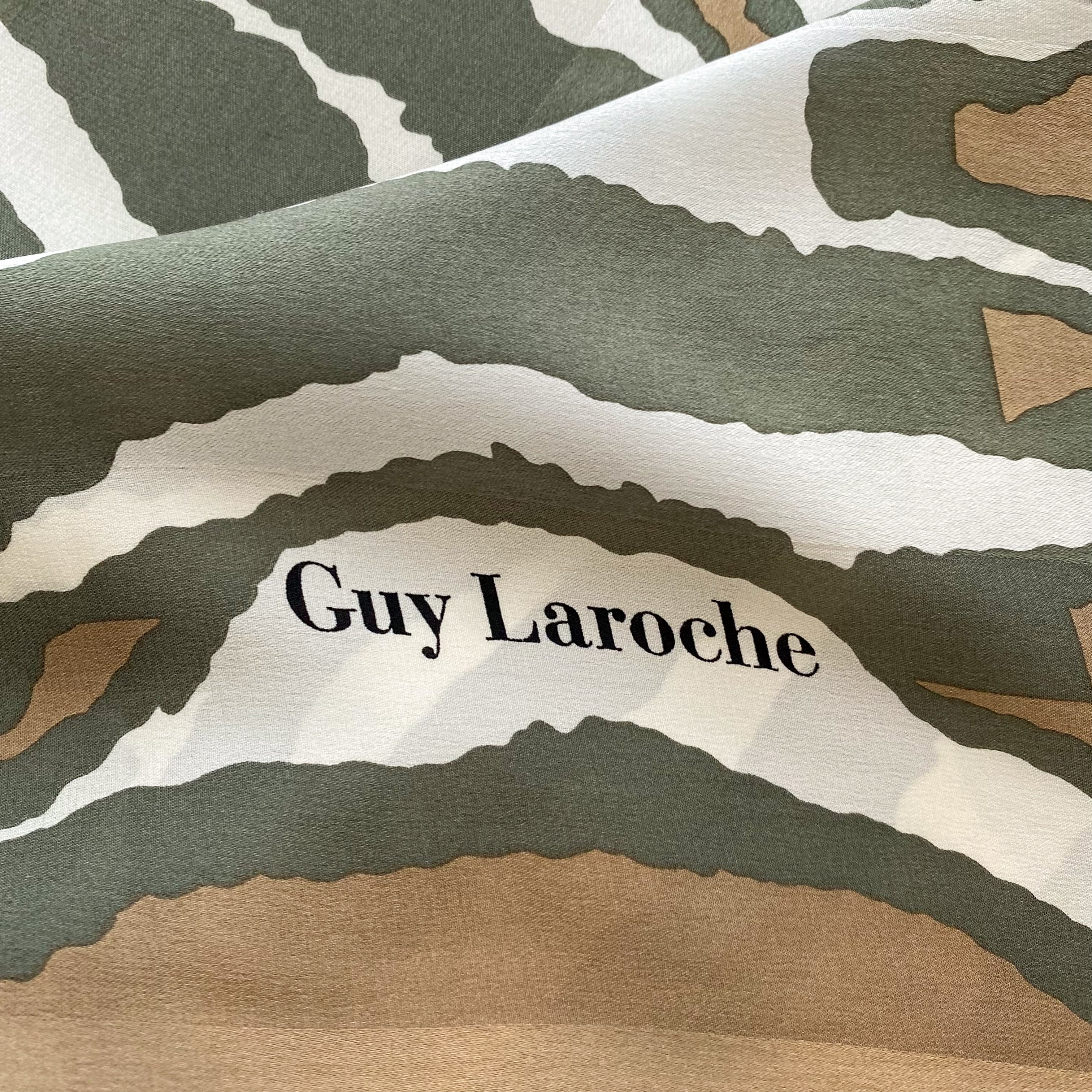 Guy Laroche Animal Print Silk Scarf