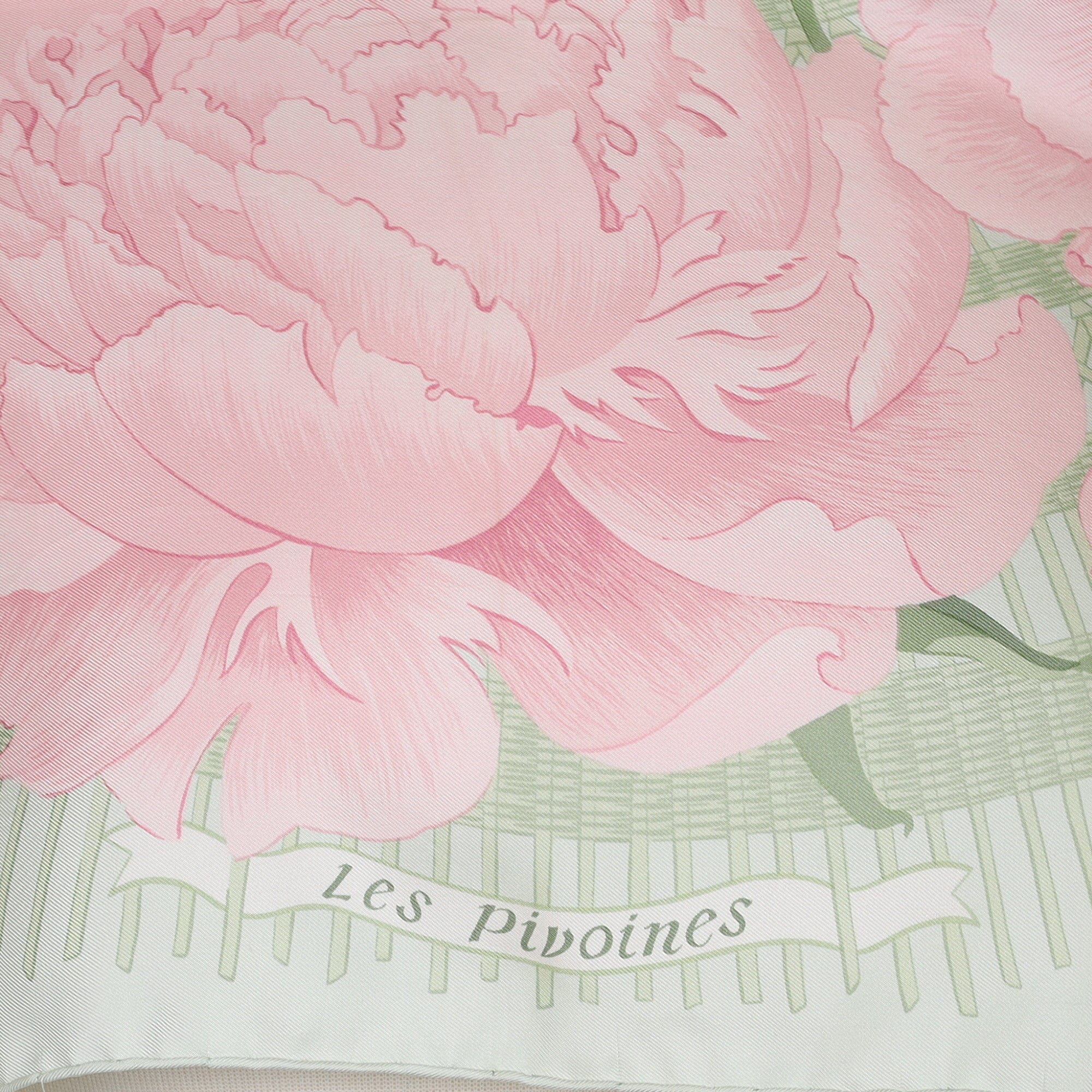 Hermès Les Pivoines Silk Scarf