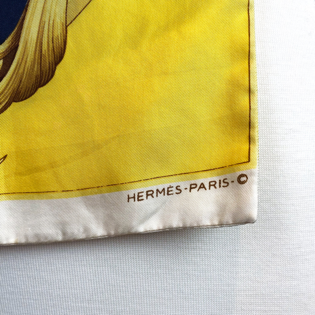 Rare Boxed Hermes Echarpe Opera Designer Silk Scarf