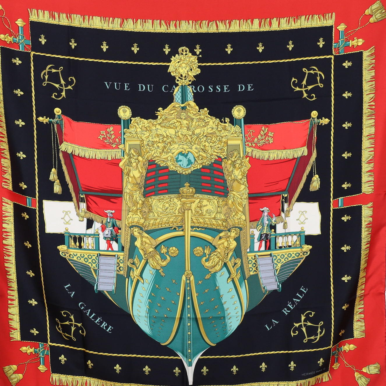 Hermès La Galére la Réale Silk Scarf