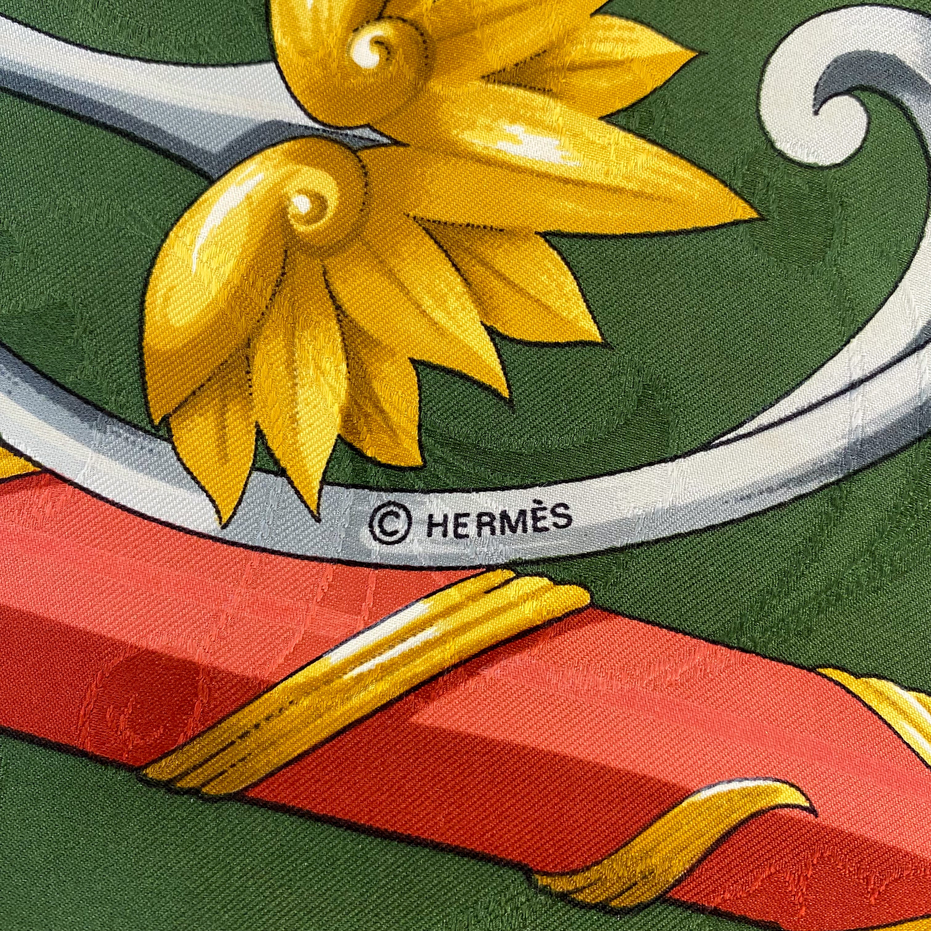 Hermès Daimyo Princes Du Soleil Levant Silk Scarf
