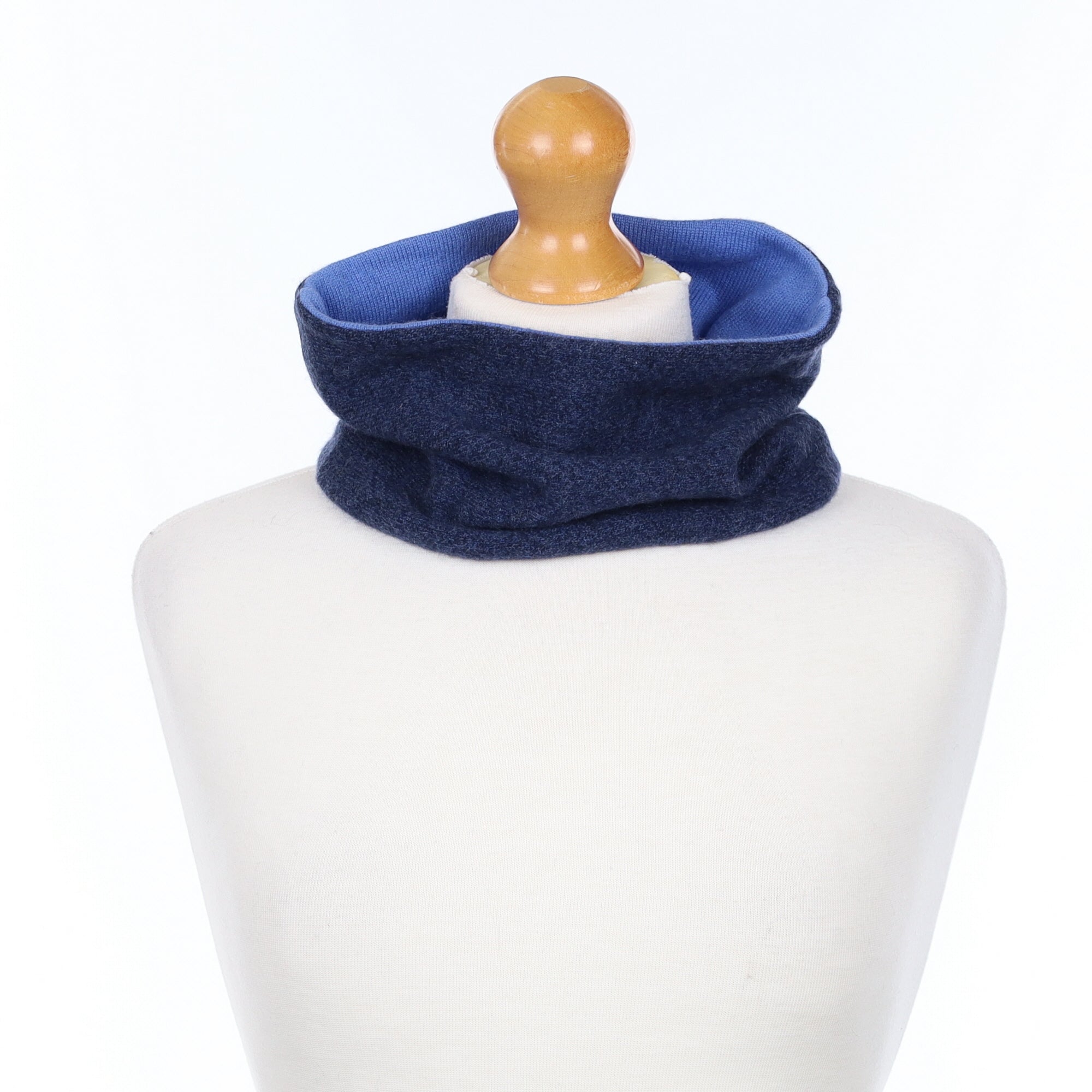 Naval Blue and Cornflower Neck Warmer