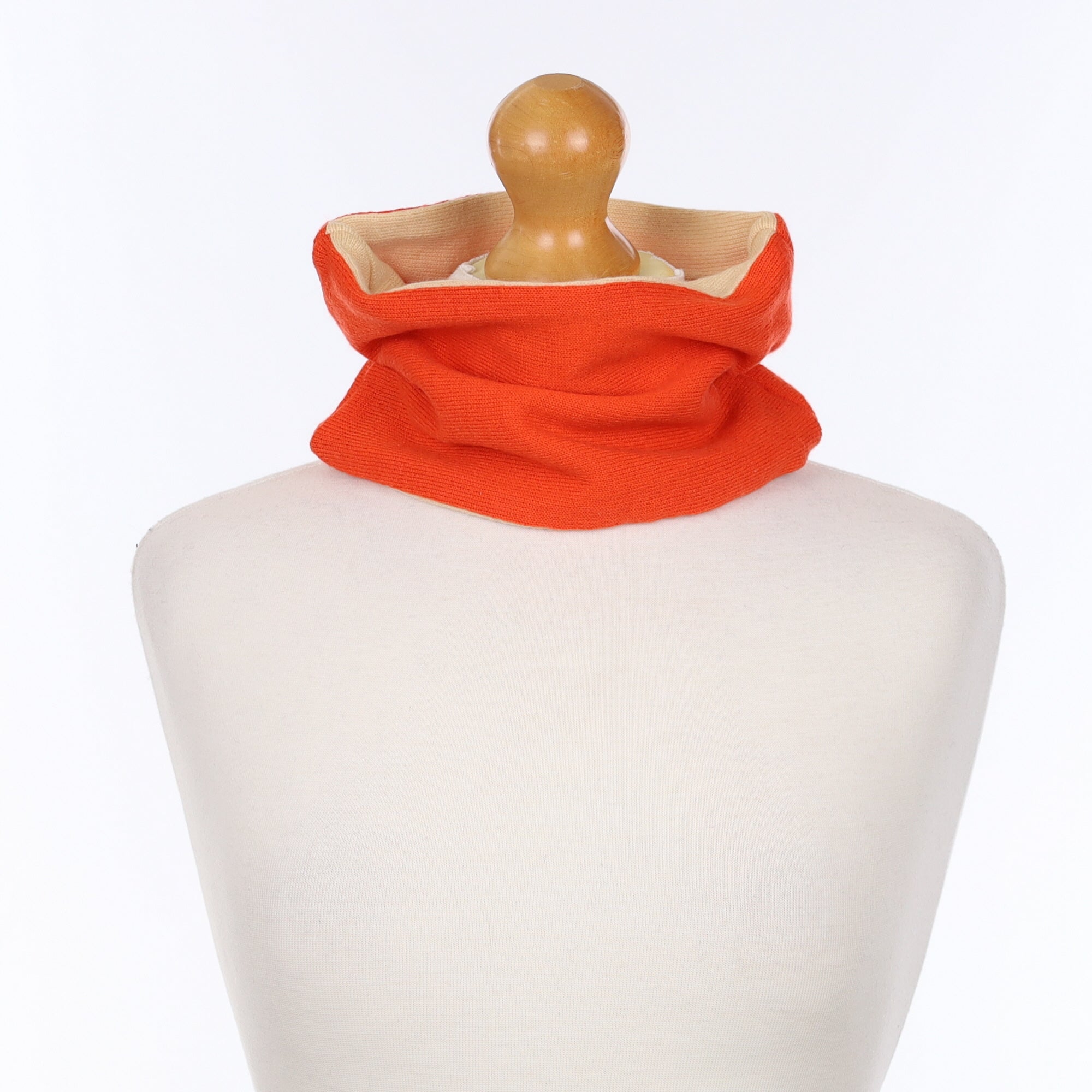 Tangerine and Pale Apricot Neck Warmer