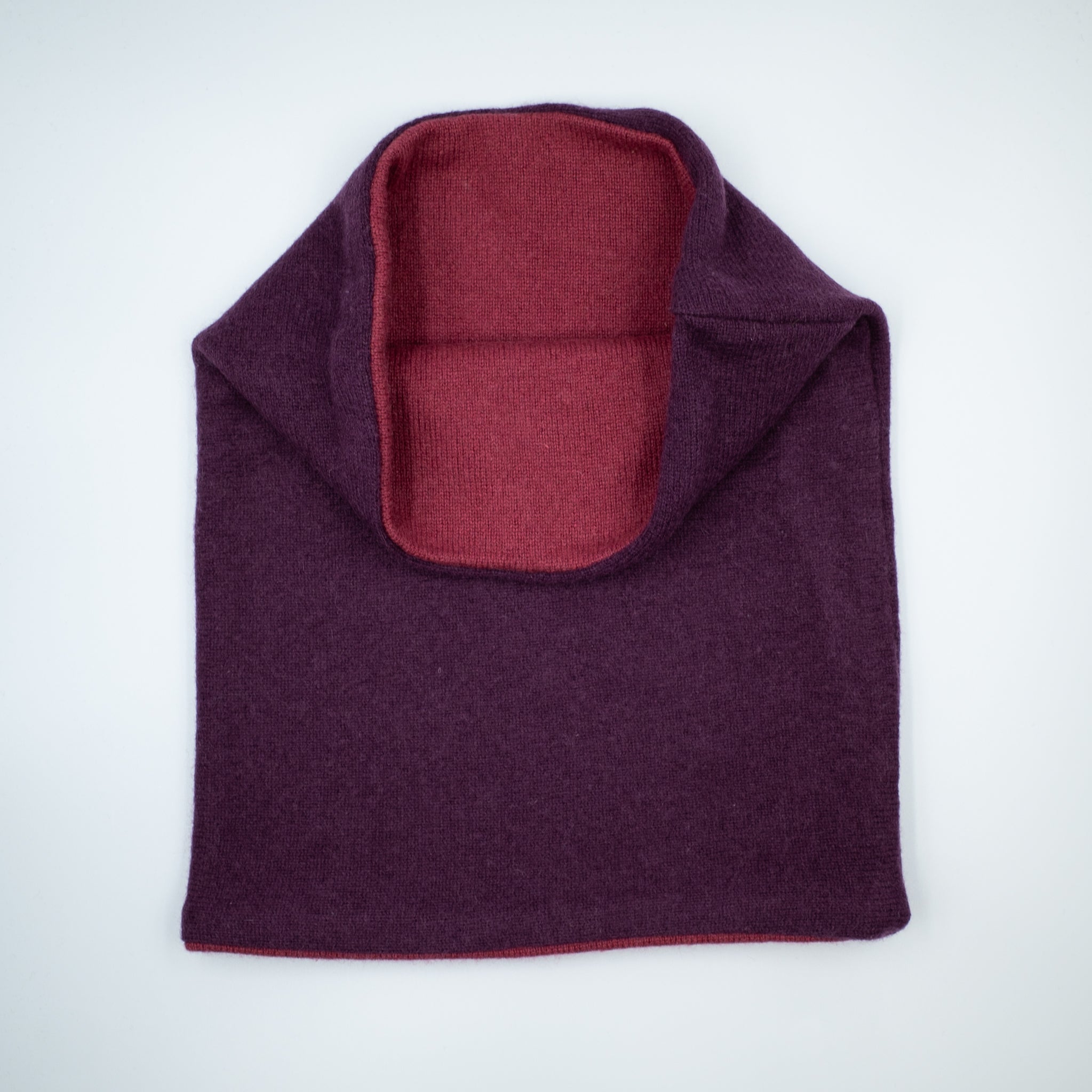 Men’s Claret and Mulberry Luxury Double Layered Snood