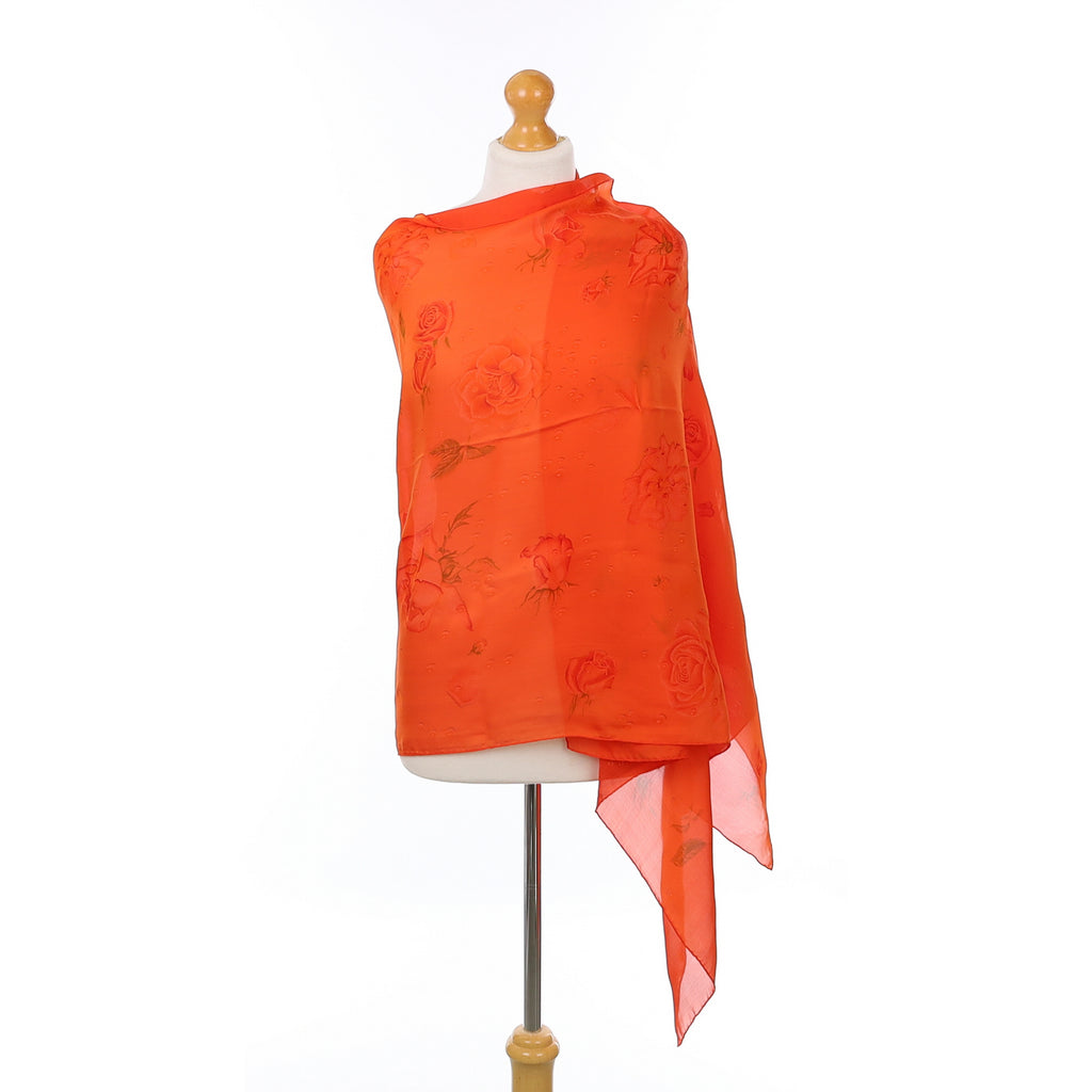 Brand New Hermès Rosée Mousseline Silk Stole