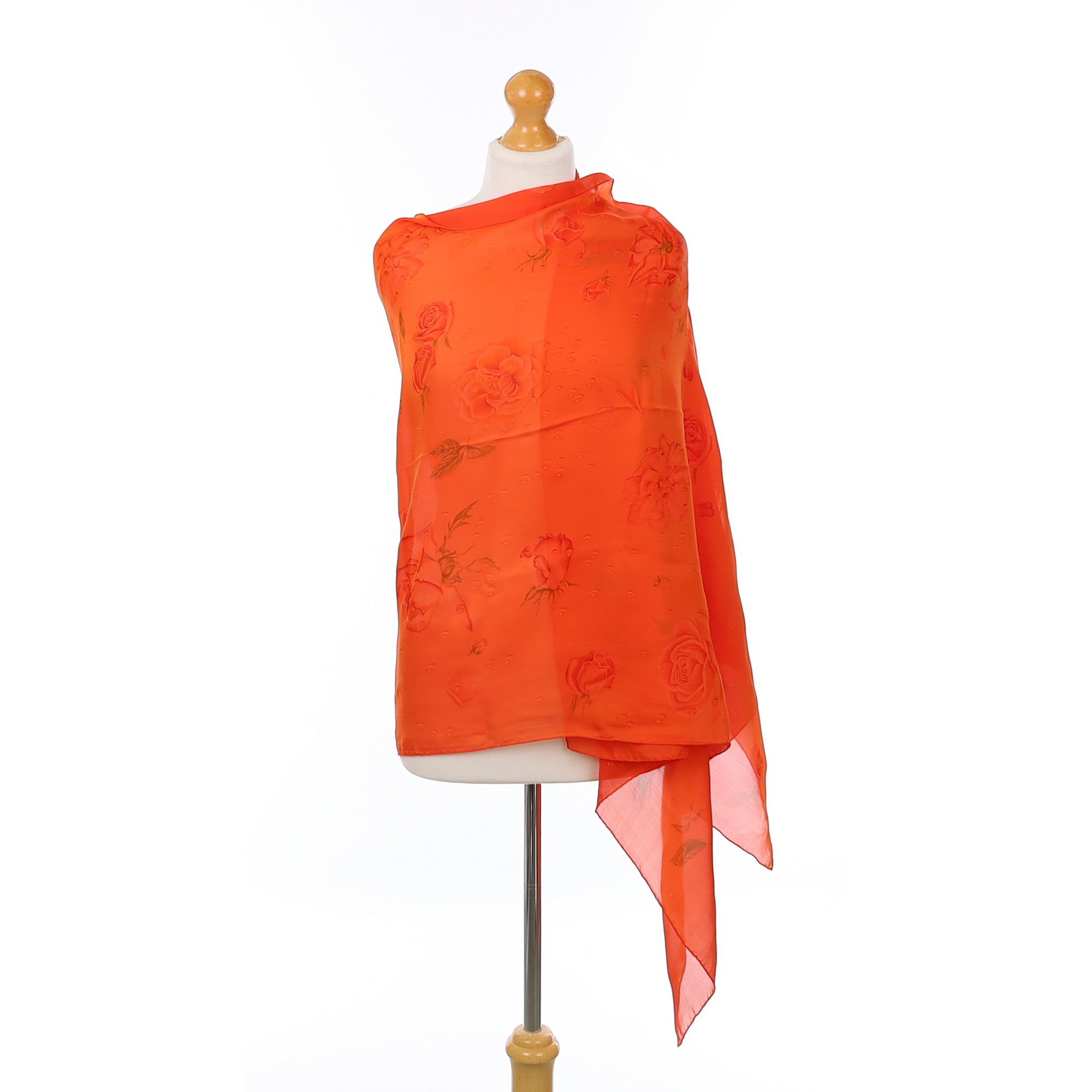 Brand New Hermès Rosée Mousseline Silk Stole
