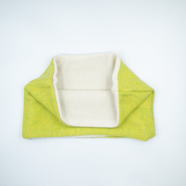Green Chartreuse and Cream Neck Warmer