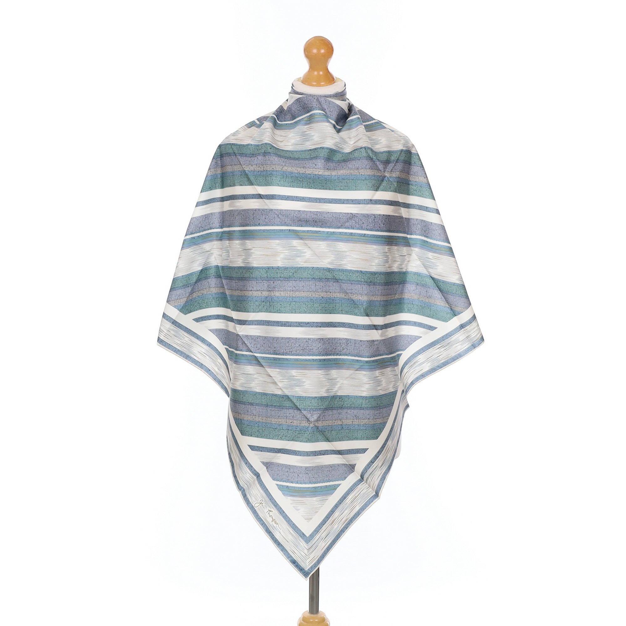 Brand New Boxed Jim Thompson Striped Silk Scarf
