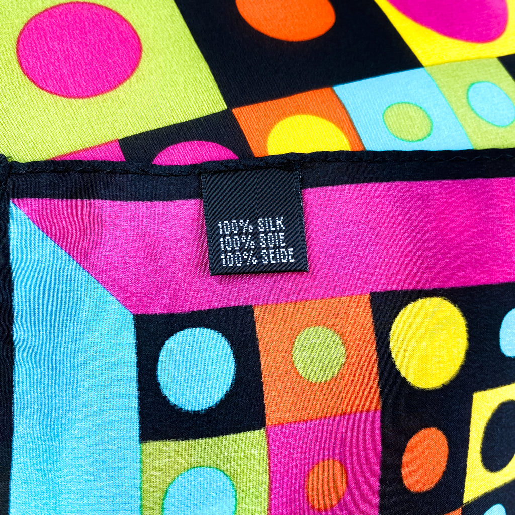 Colourful Christian Fischbacher Silk Scarf