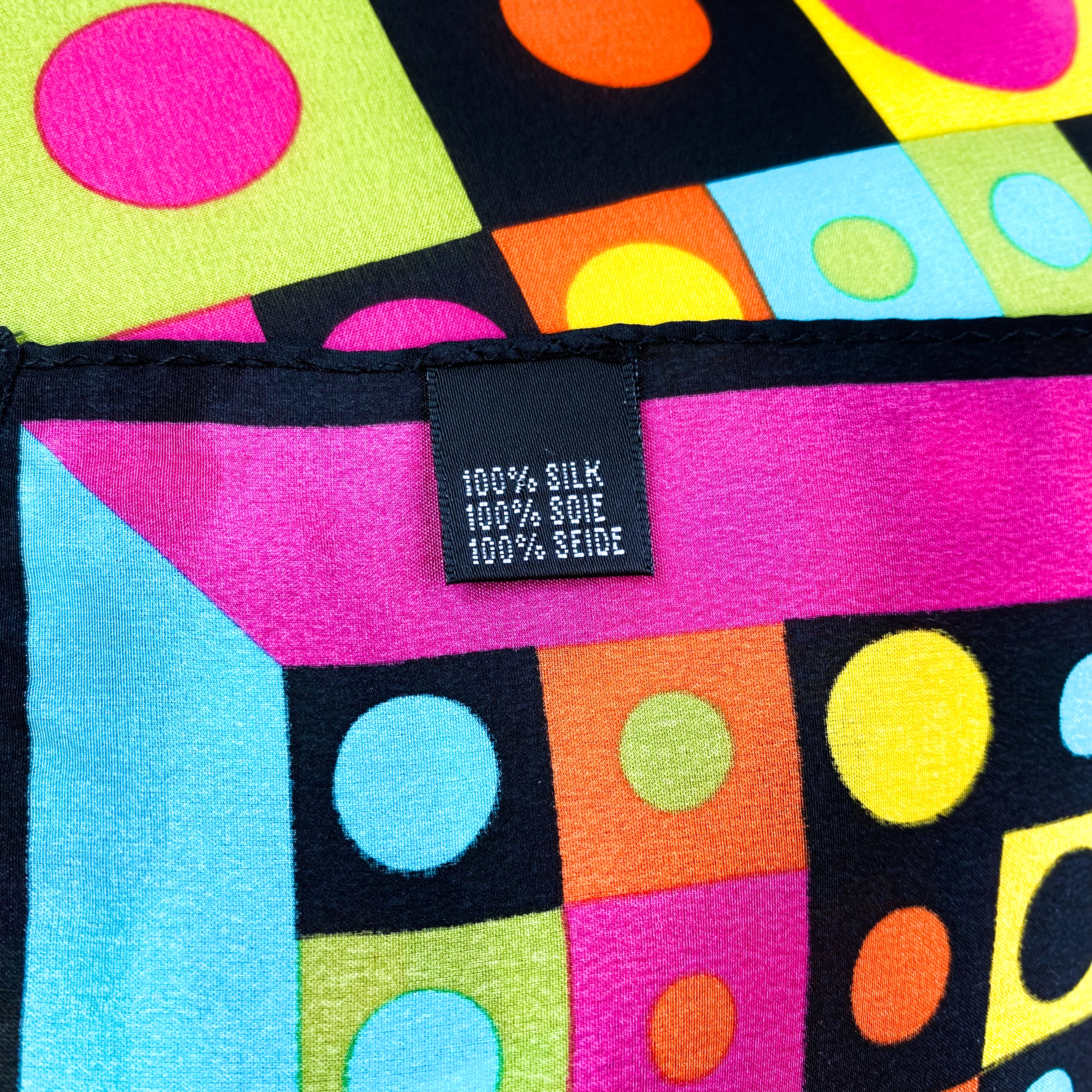 Colourful Christian Fischbacher Silk Scarf