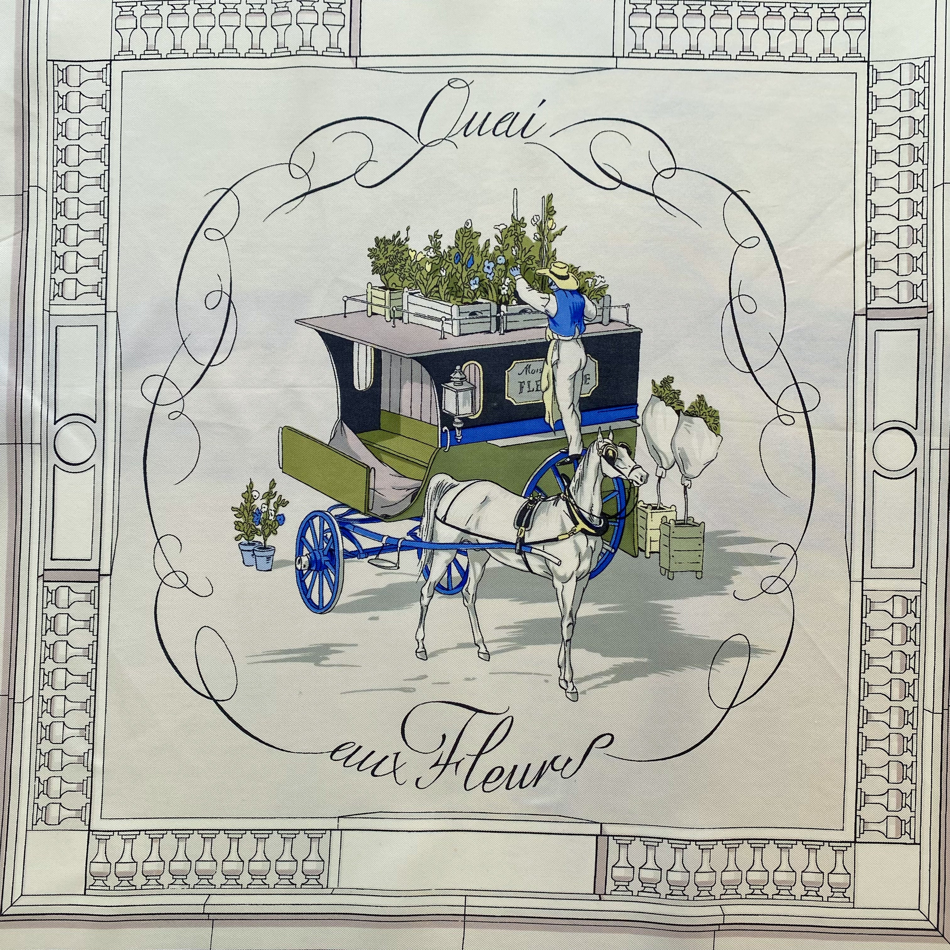 Hermès Quai Aux Fleurs Silk Scarf