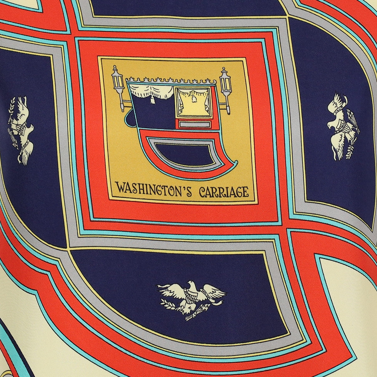 Hermès Washington’s Carriage Silk Scarf