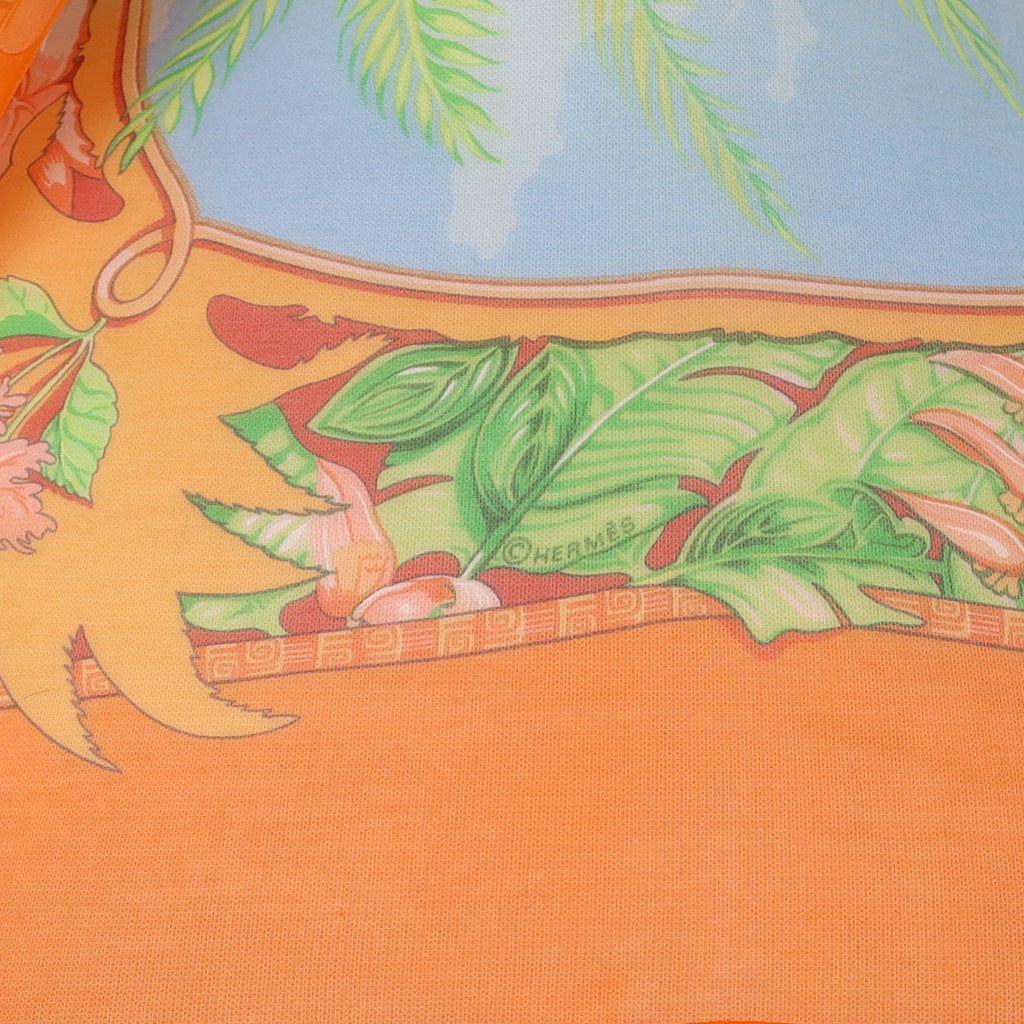 Brand New Hermès Aloha Mousseline Silk Scarf Quite Rare