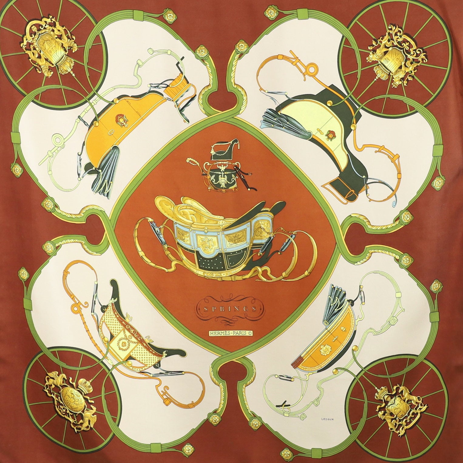 Hermès Springs Silk Scarf