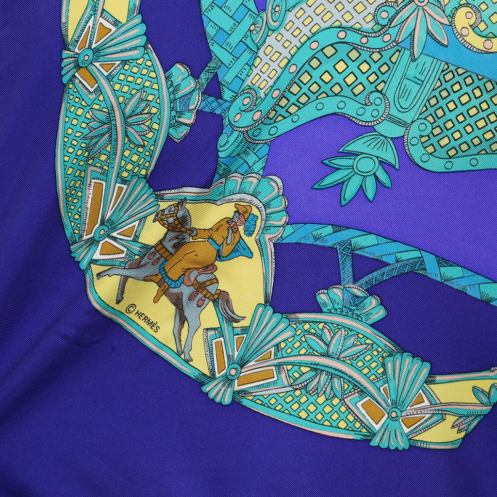 Hermès Tournez Manège Silk Scarf