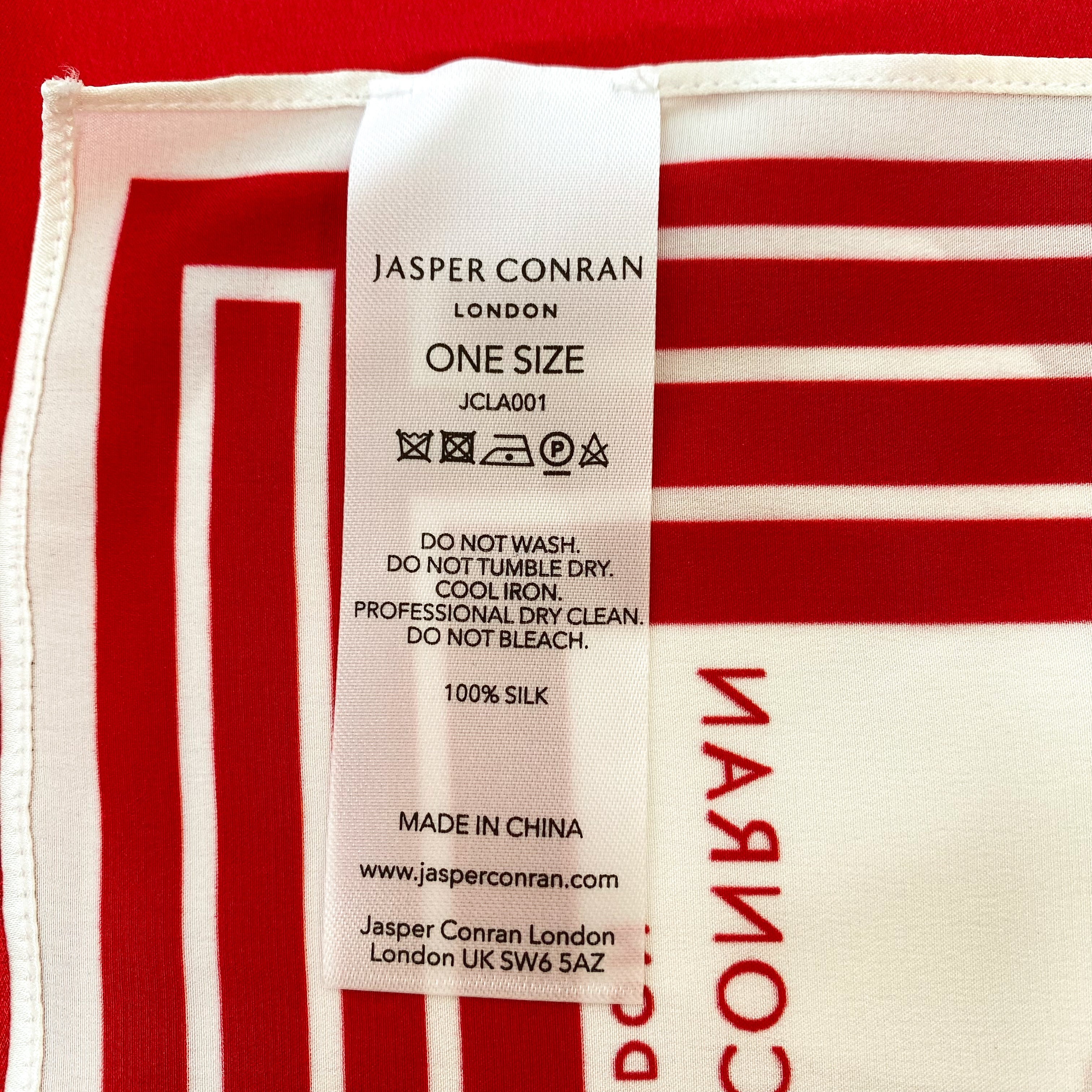 Spotty Red Jasper Conran Silk Scarf