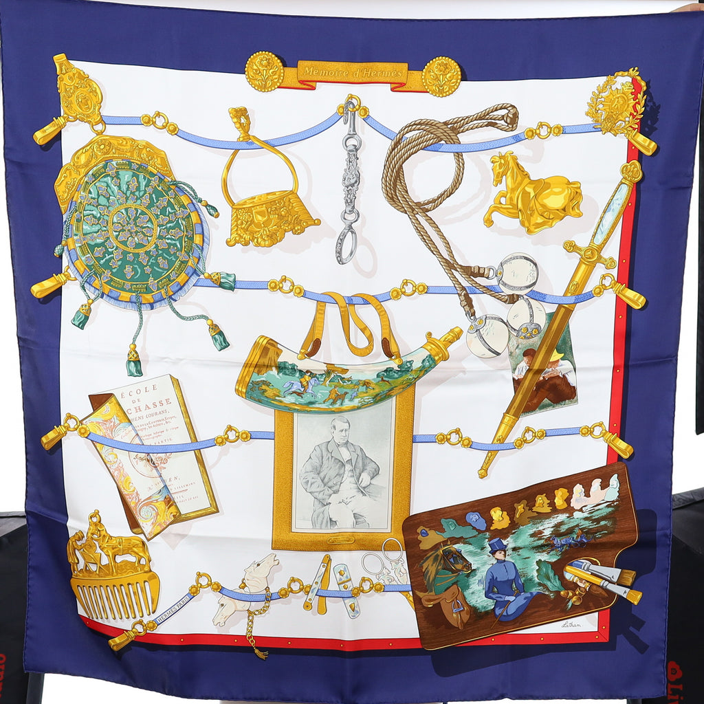 Brand New Boxed Hermès Mémoire d’Hermès Silk Scarf
