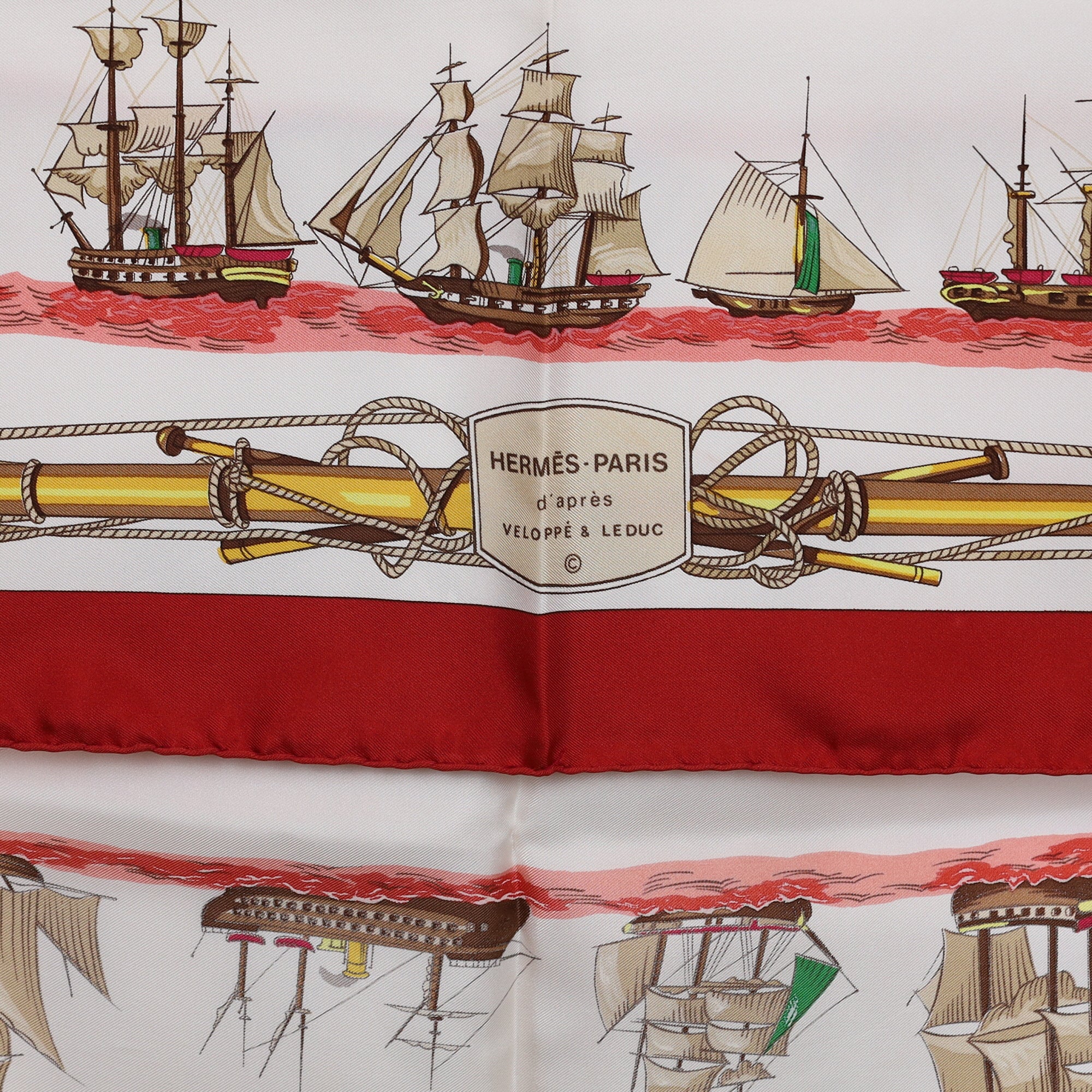 Brand New Boxed Hermès Navires d’Europe á Voiles Silk Scarf