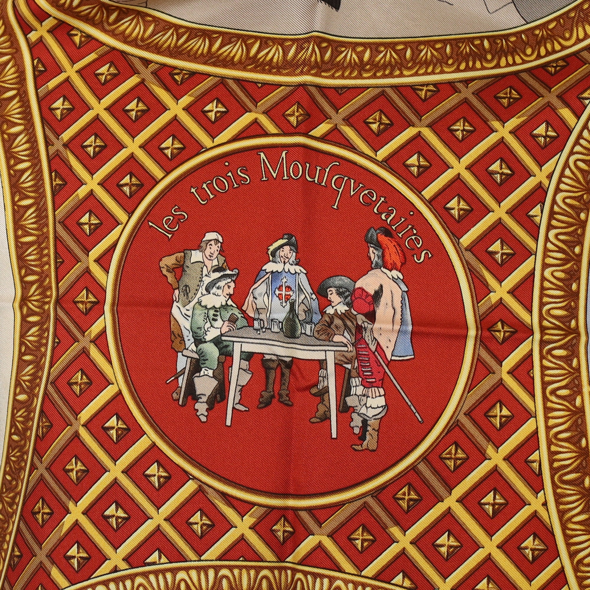 Pristine Hermès Les Trois Moufqvetaires Silk Scarf Rare