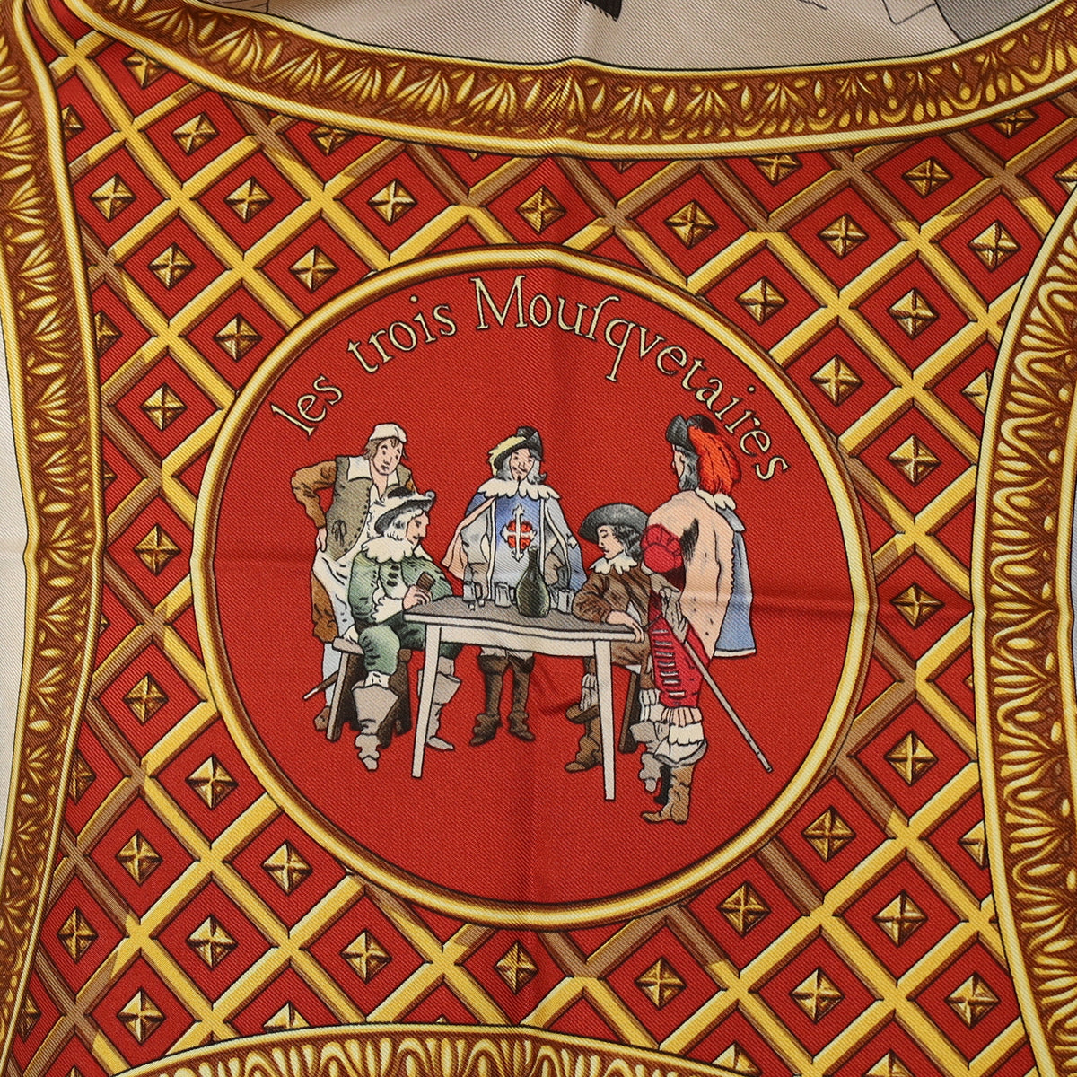 Pristine Hermès Les Trois Moufqvetaires Silk Scarf Rare