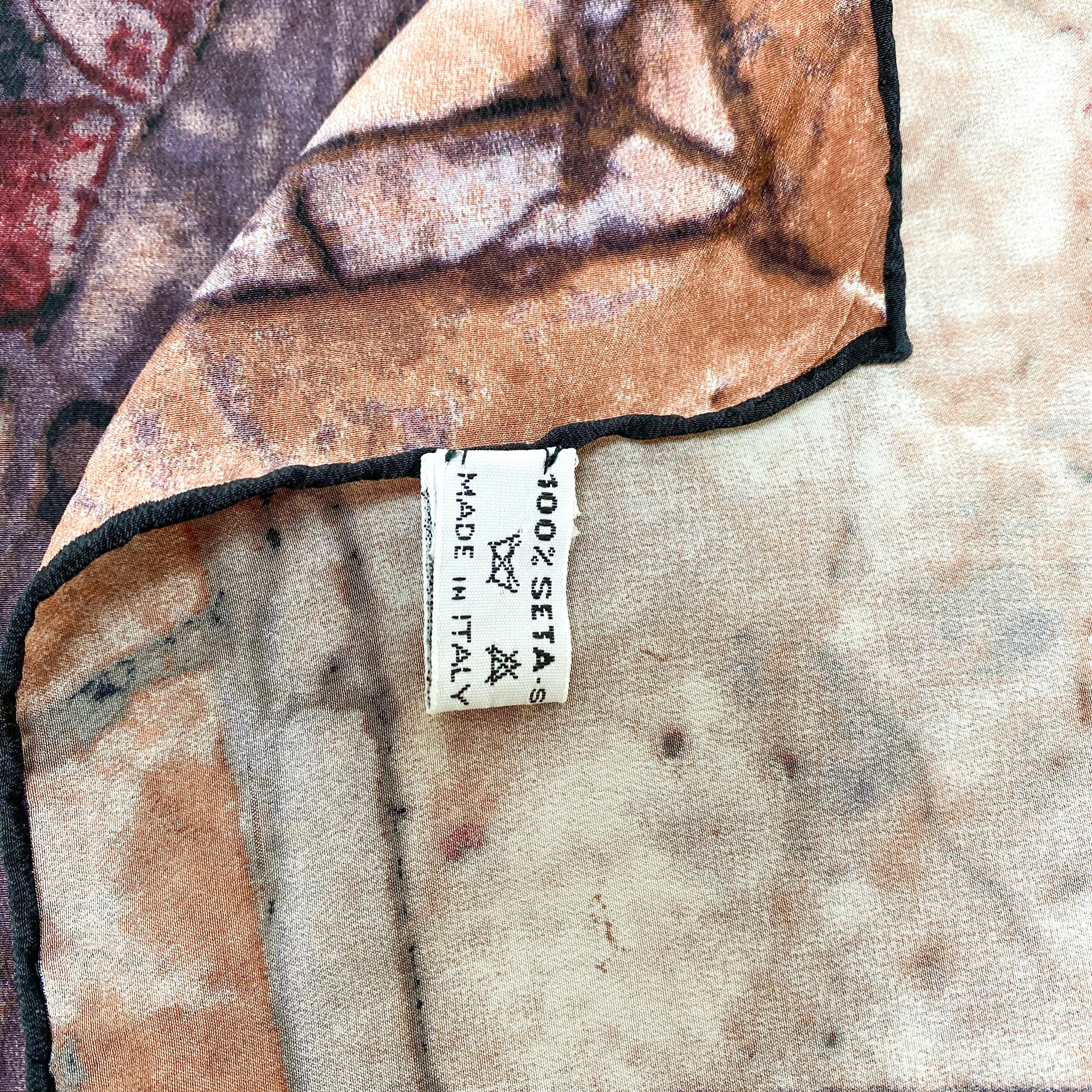 Mottled Brown Silk Scarf
