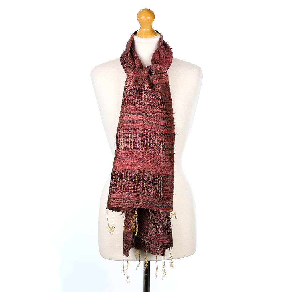Jim Thompson Pink Woven Silk Scarf Wrap