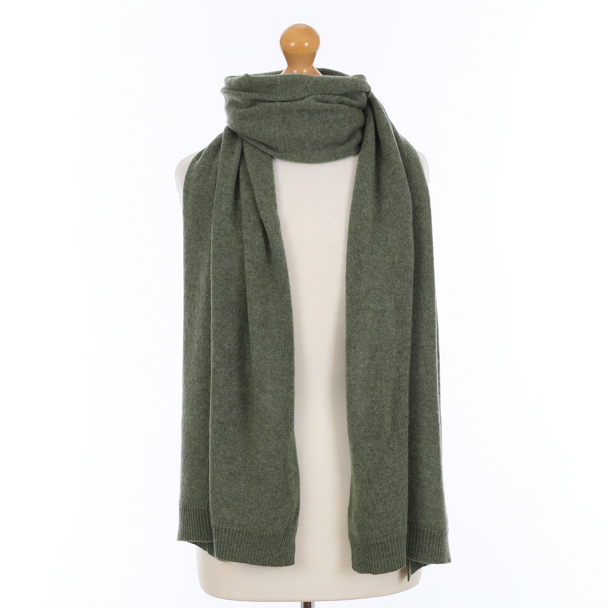 Khaki Green Cashmere Wrap