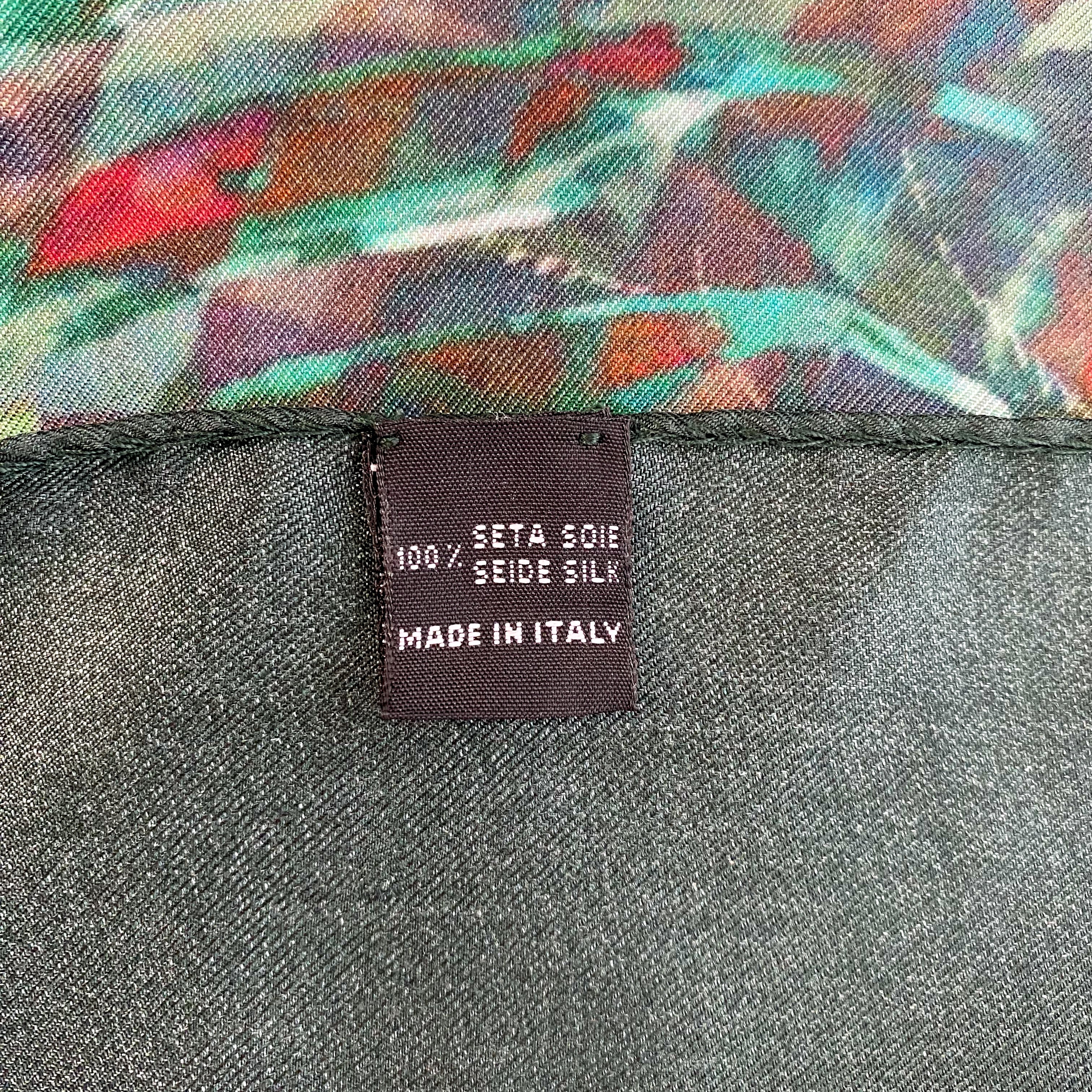 Roberto Coin Green Tropical Silk Scarf