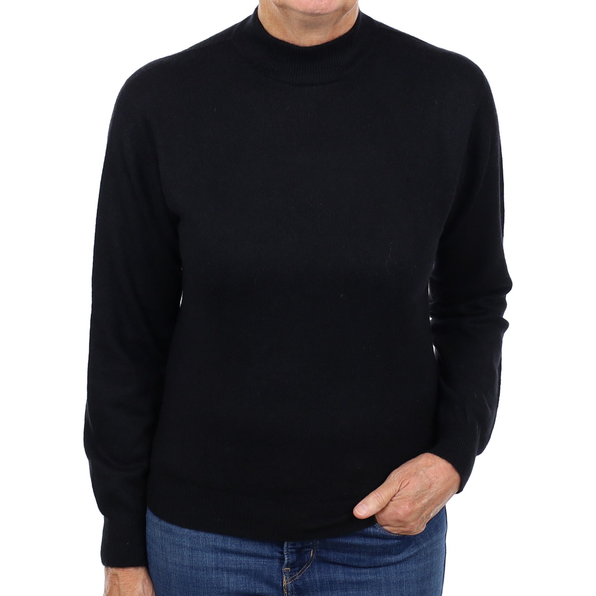 Black Cashmere Turtle Neck Jumper Medium