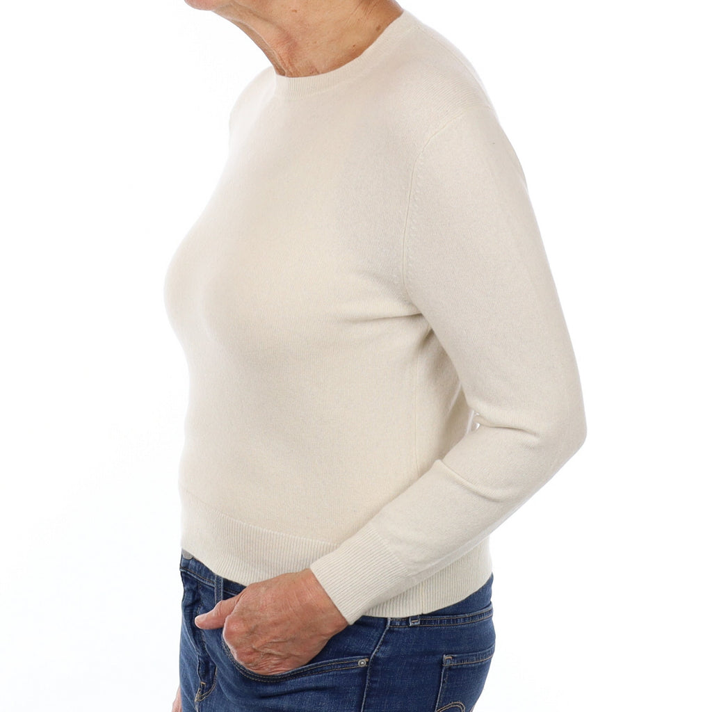 Cream Cashmere Crew Neck Jumper Medium