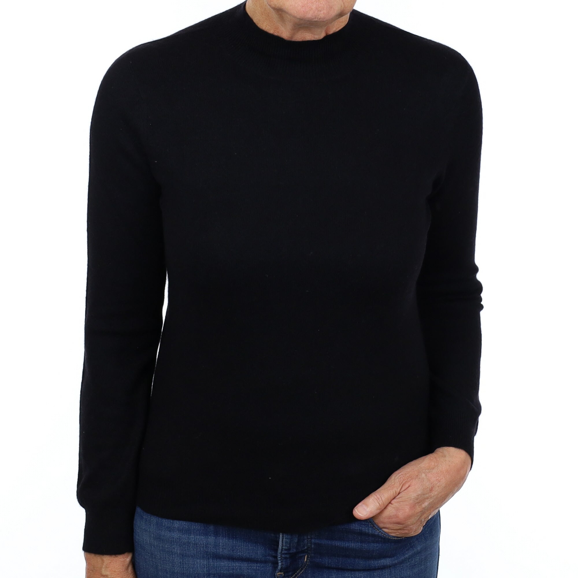 Black Cashmere Turtle Neck Jumper Medium