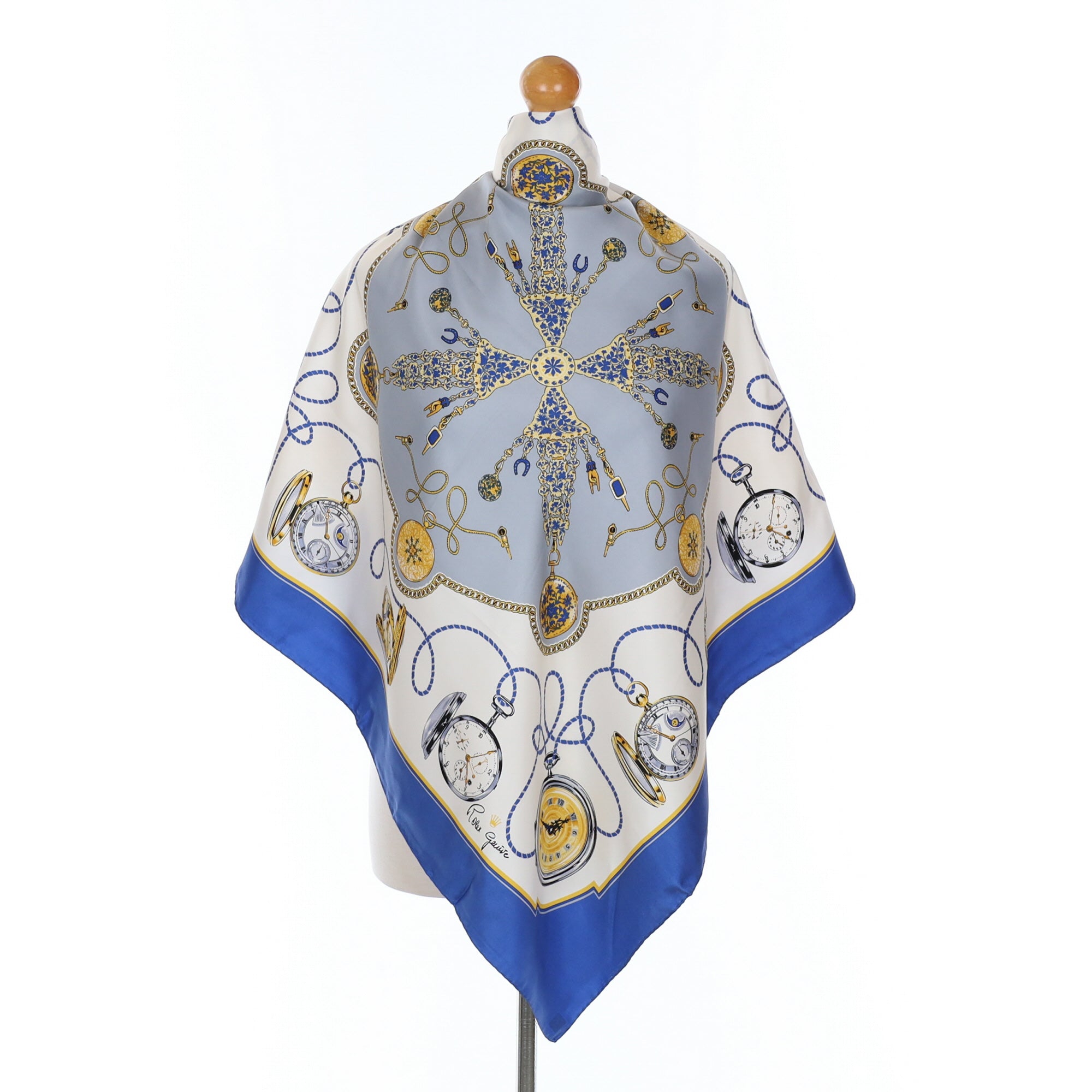 Brand New Rolex Pocket Watch Design Silk Scarf