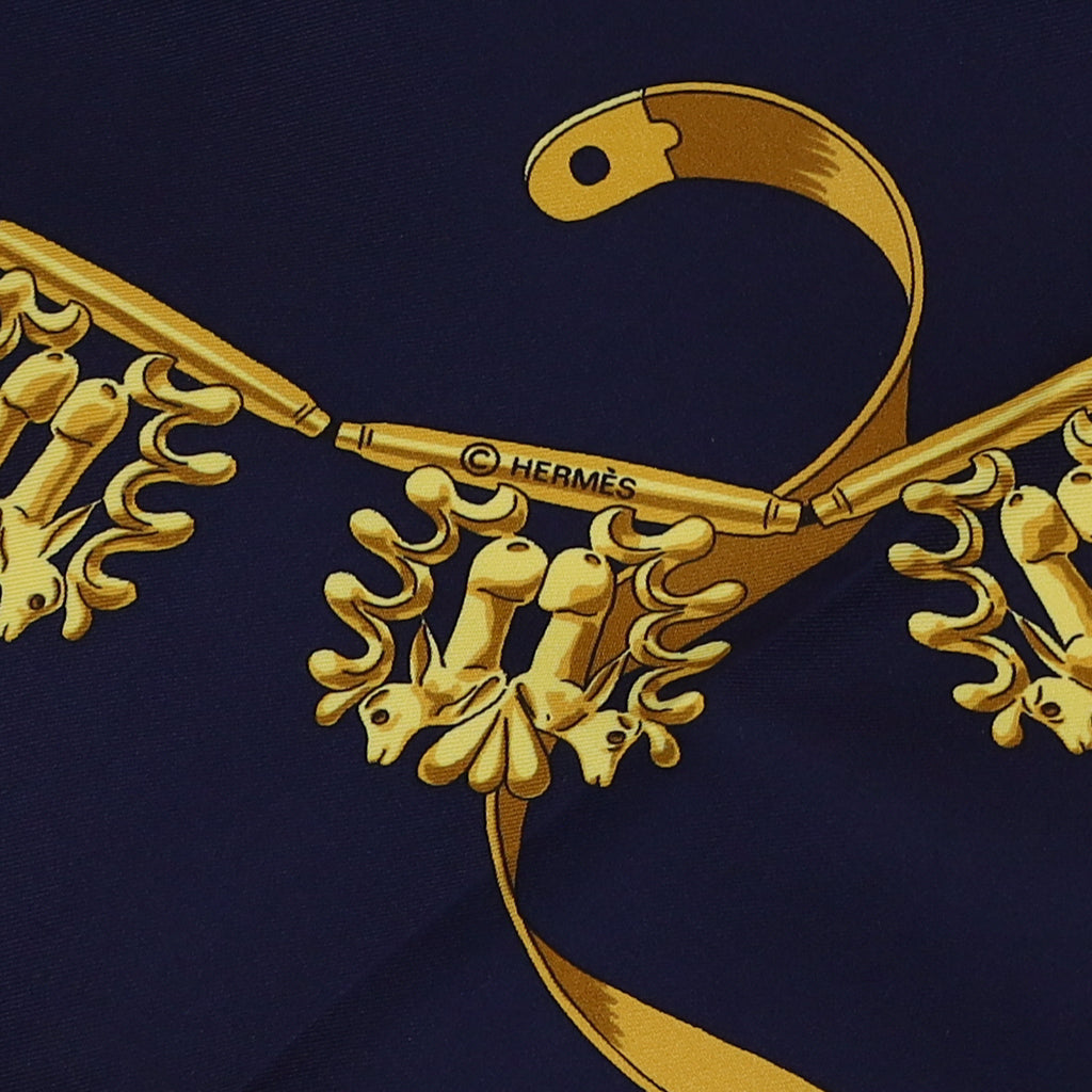 Pristine Hermès Les Cavaliers D’or Silk Scarf