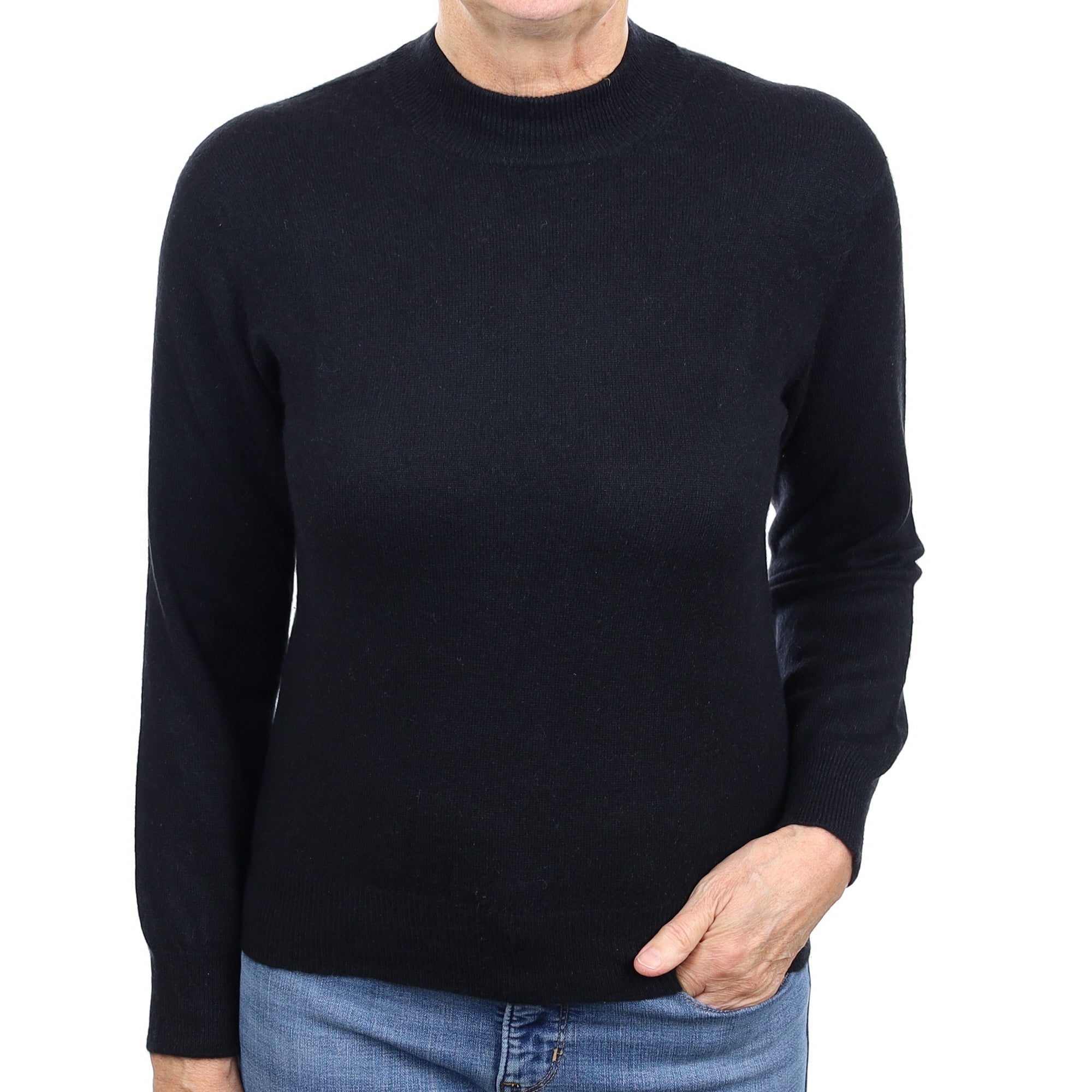 Black Cashmere Turtle Neck Jumper Medium