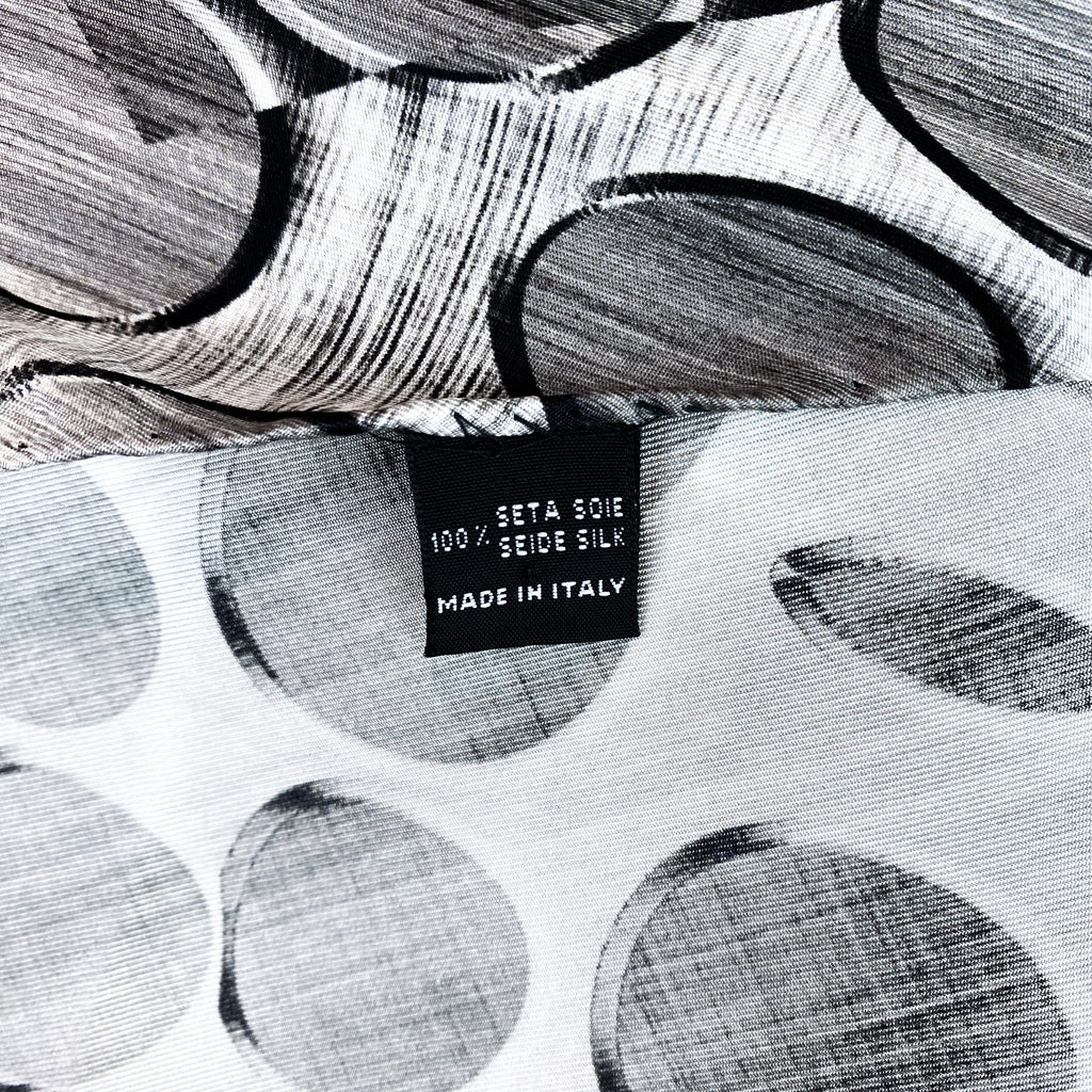 Monochrome Italian Silk Scarf