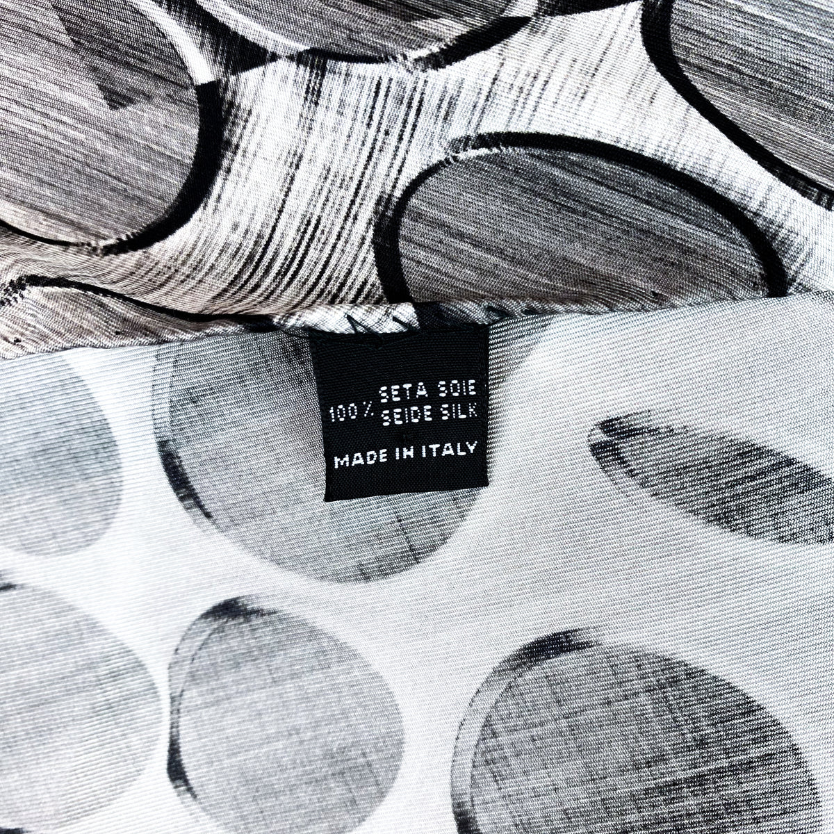 Monochrome Italian Silk Scarf