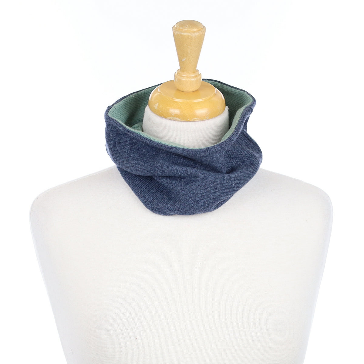 Men’s Denim and Mint Blue Neck Warmer