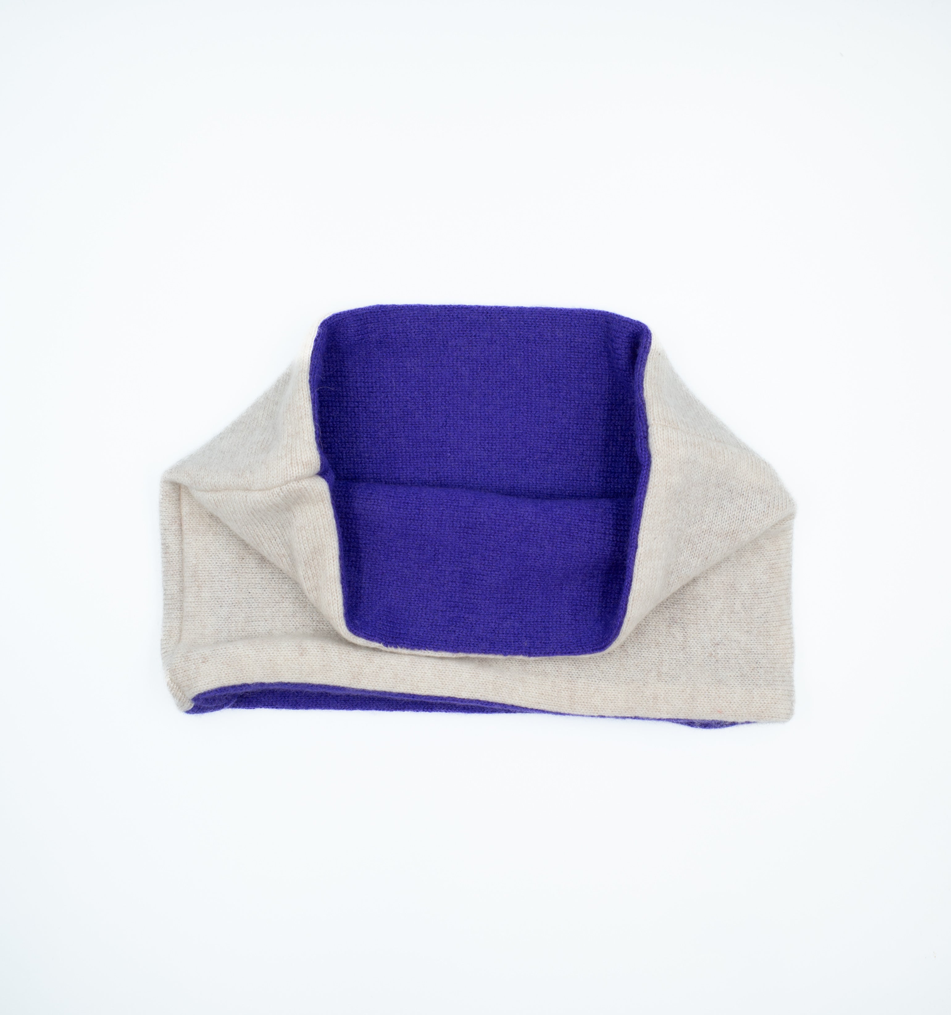 Oatmeal, Neon Pink Star and Royal Purple Neck Warmer