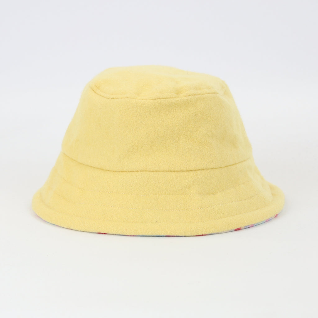 Multicoloured Stripe Reversible Cashmere Bucket Hat Small