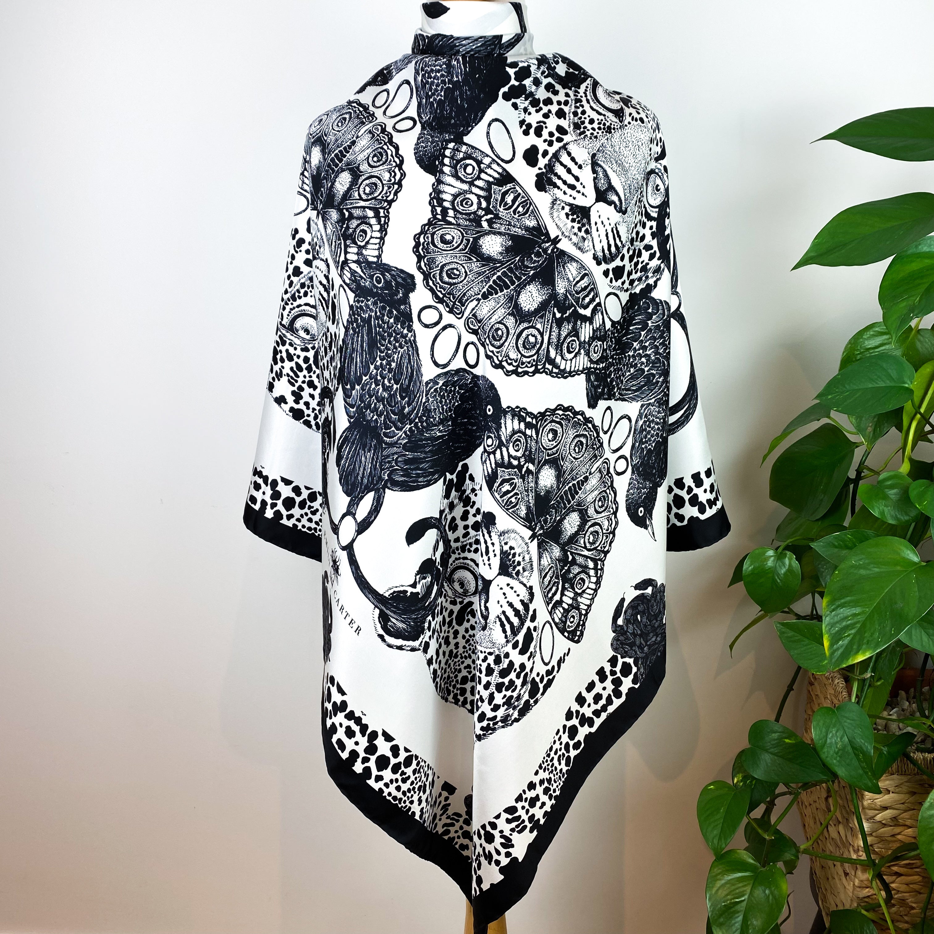 Brand New Emily Carter Designer Silk Scarf