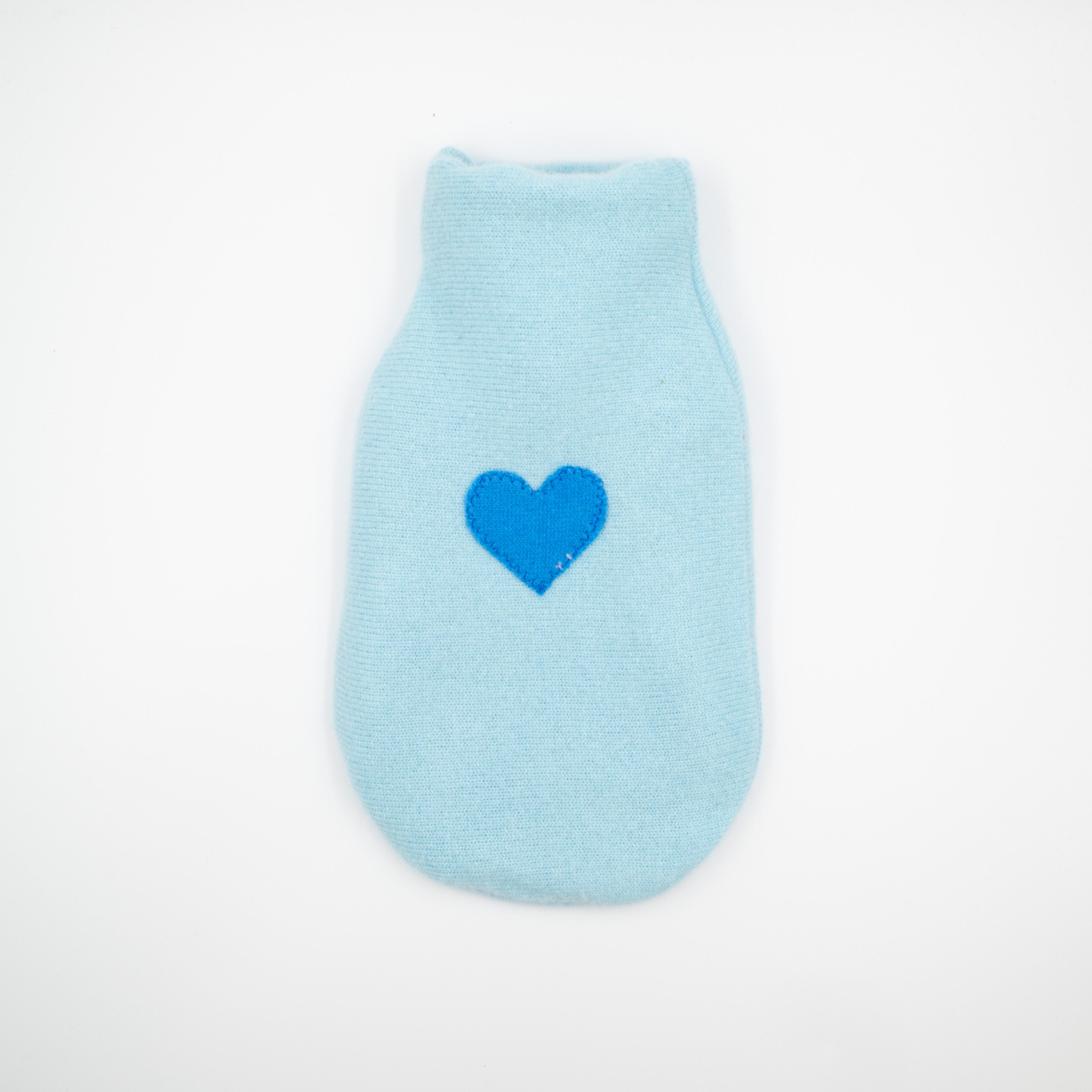 Pale Aqua Blue Cashmere Small Hot Water Bottle