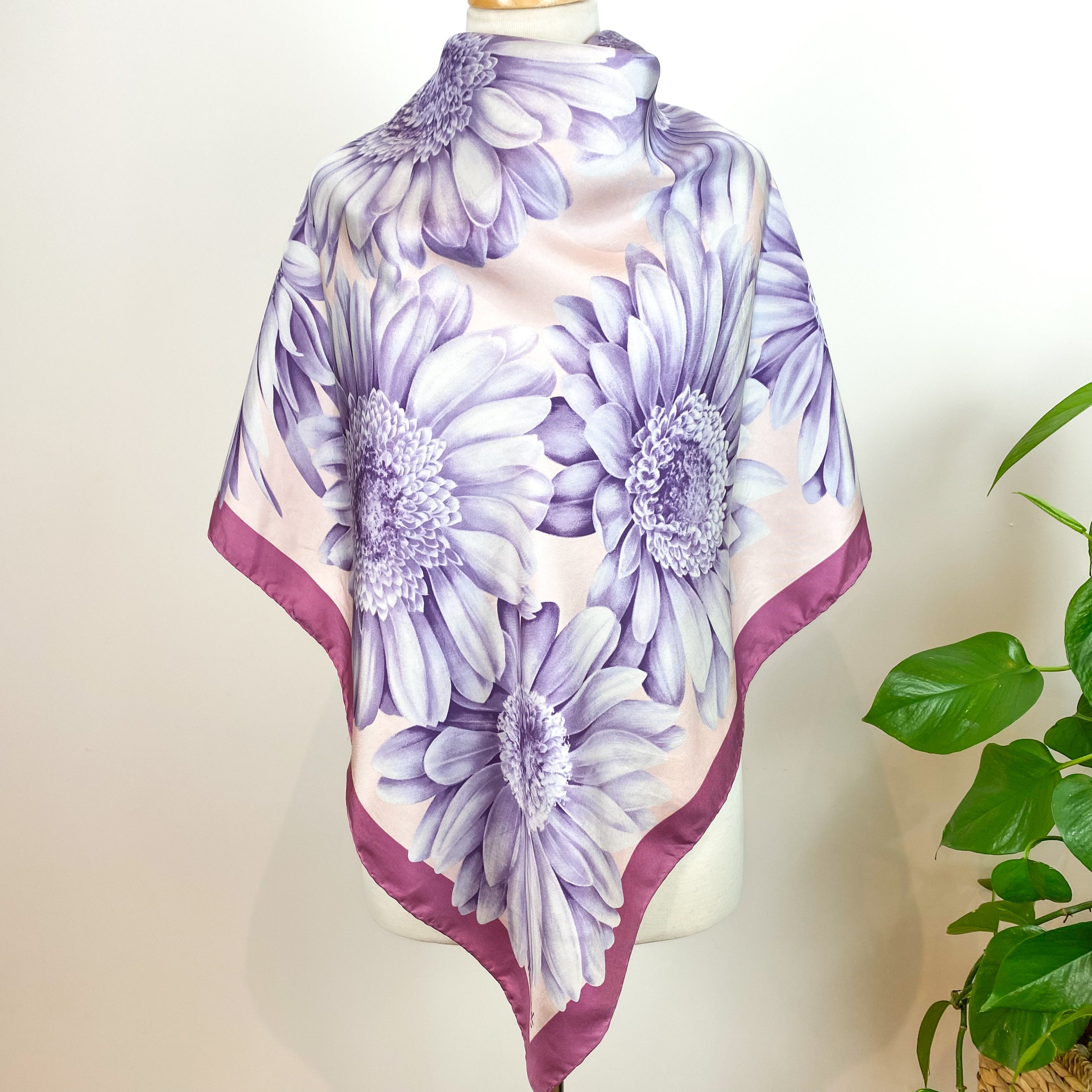 Harrods Floral Italian Silk Scarf