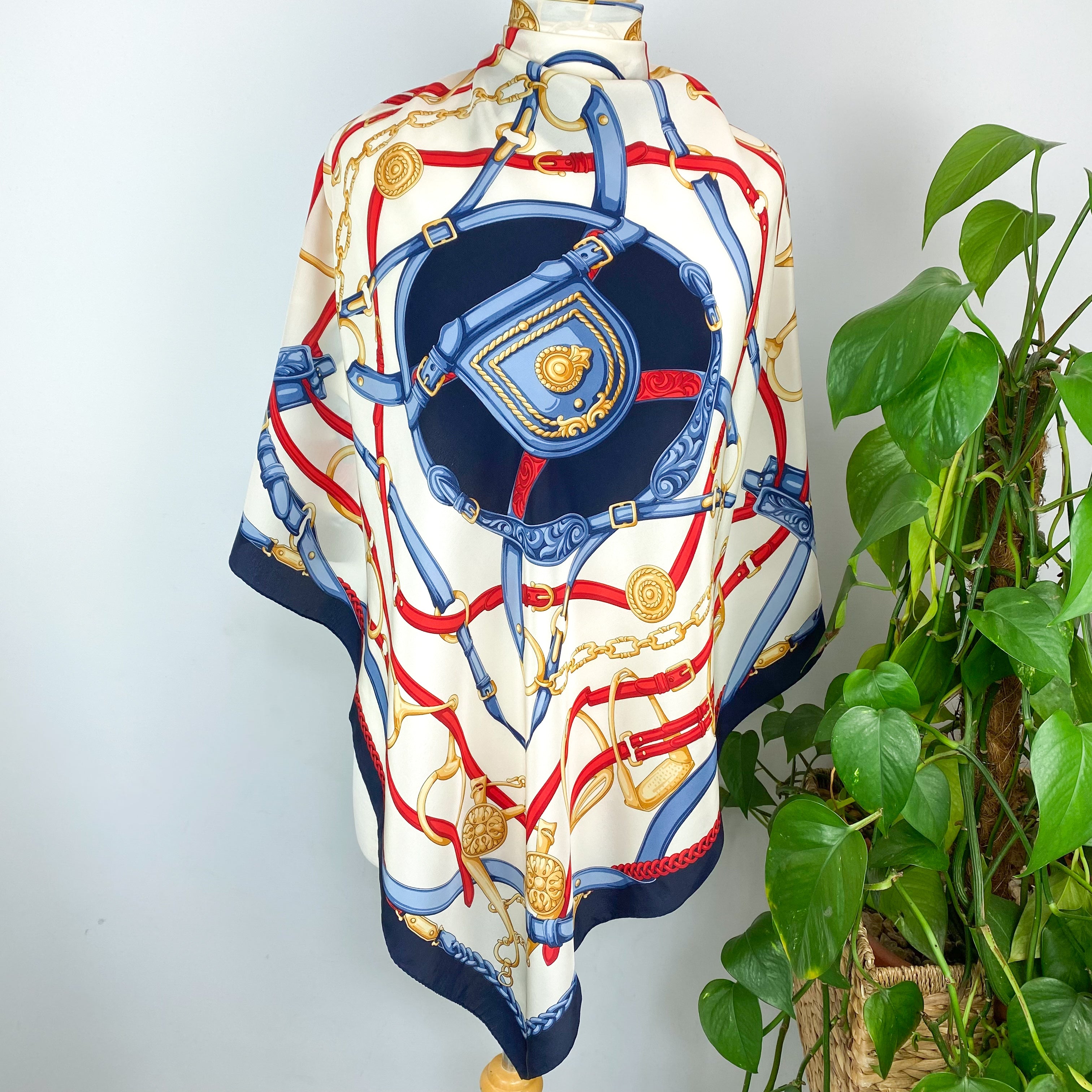 Classic Equestrian Modern Silk Scarf