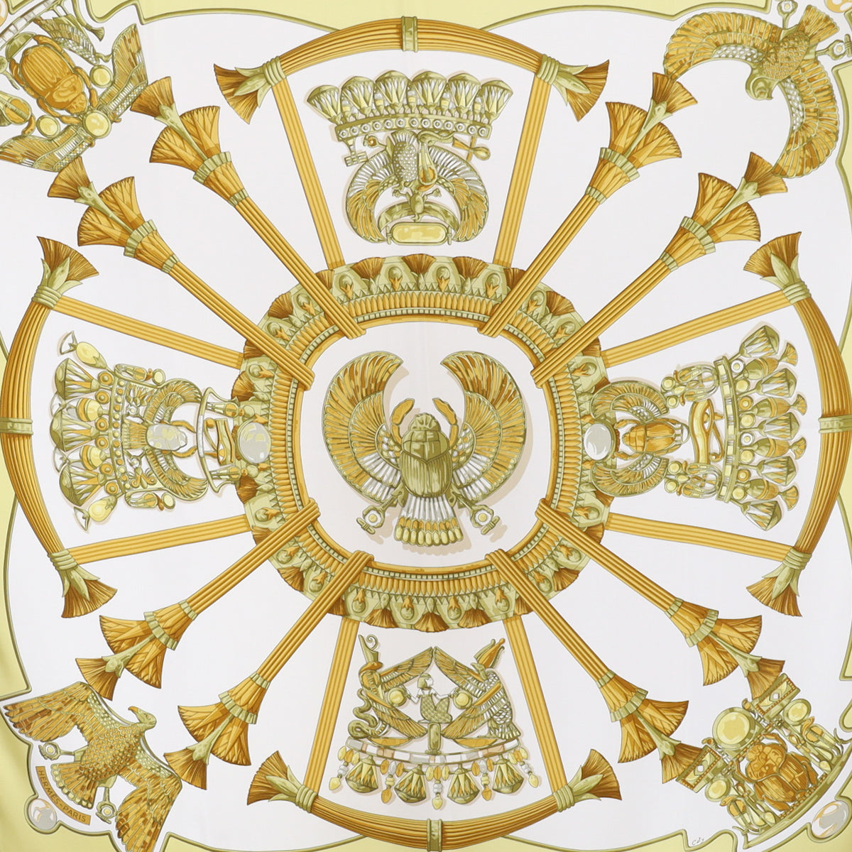 Immaculate Hermès Egypte Silk Scarf