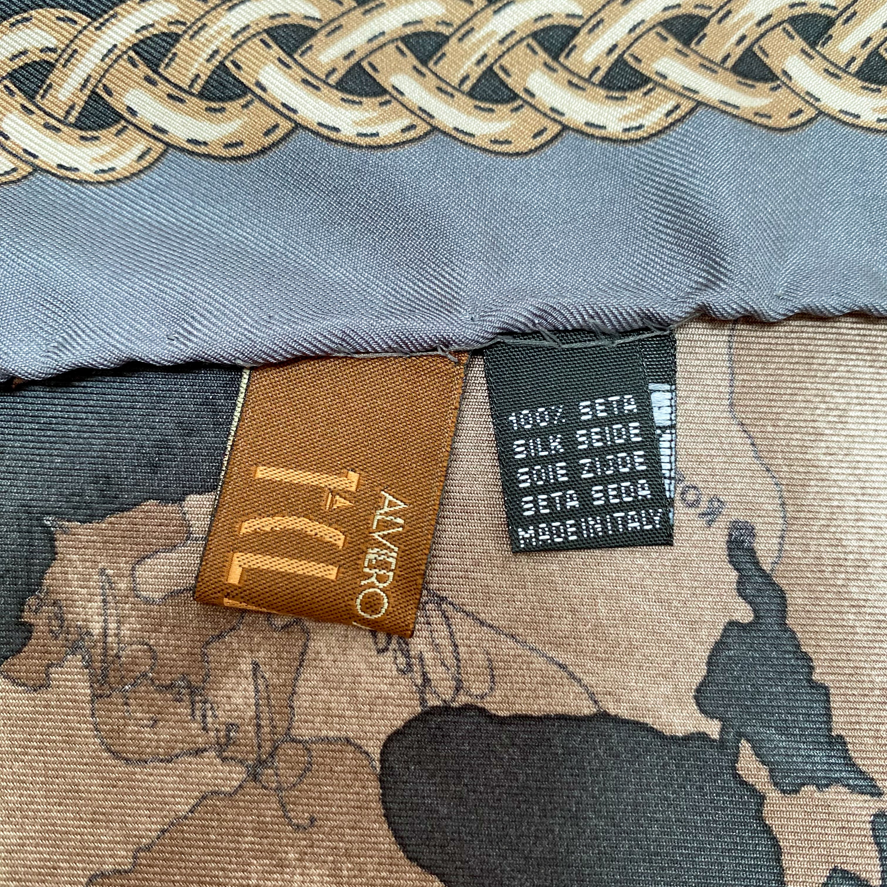 Black World Map Design Silk Scarf