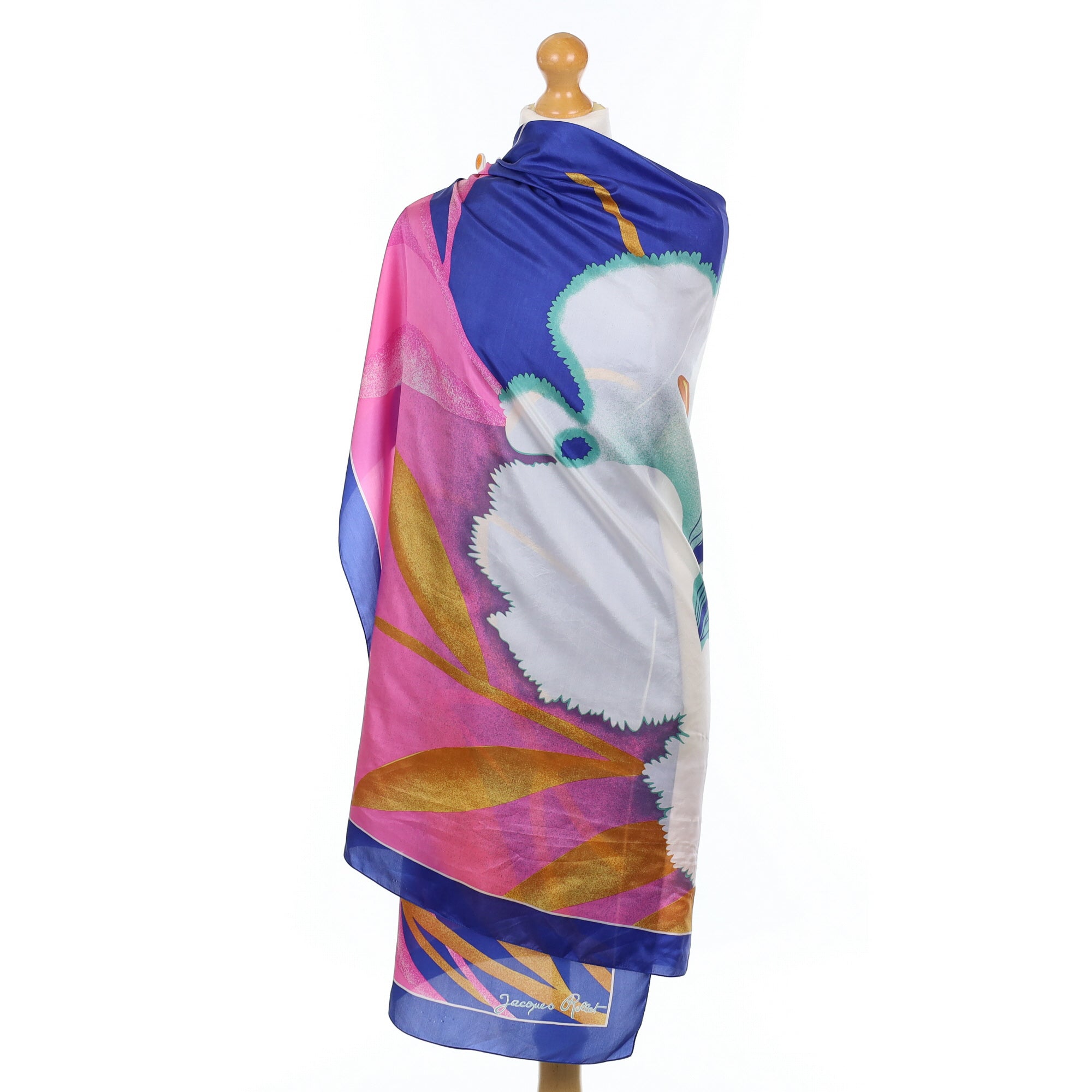 Blue and Pink Silk Sarong