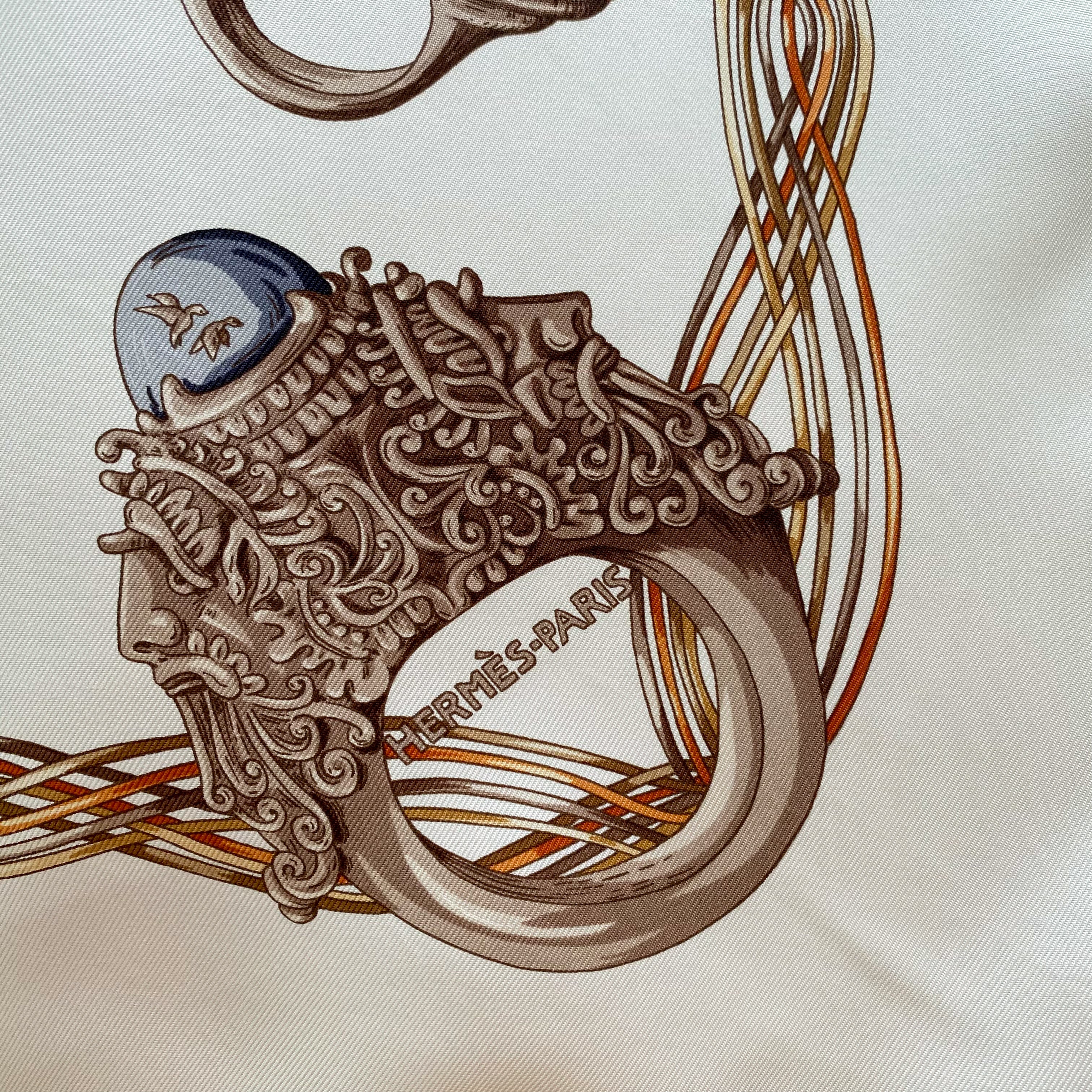 Immaculate Boxed Hermès Alliances Du Monde Silk Scarf