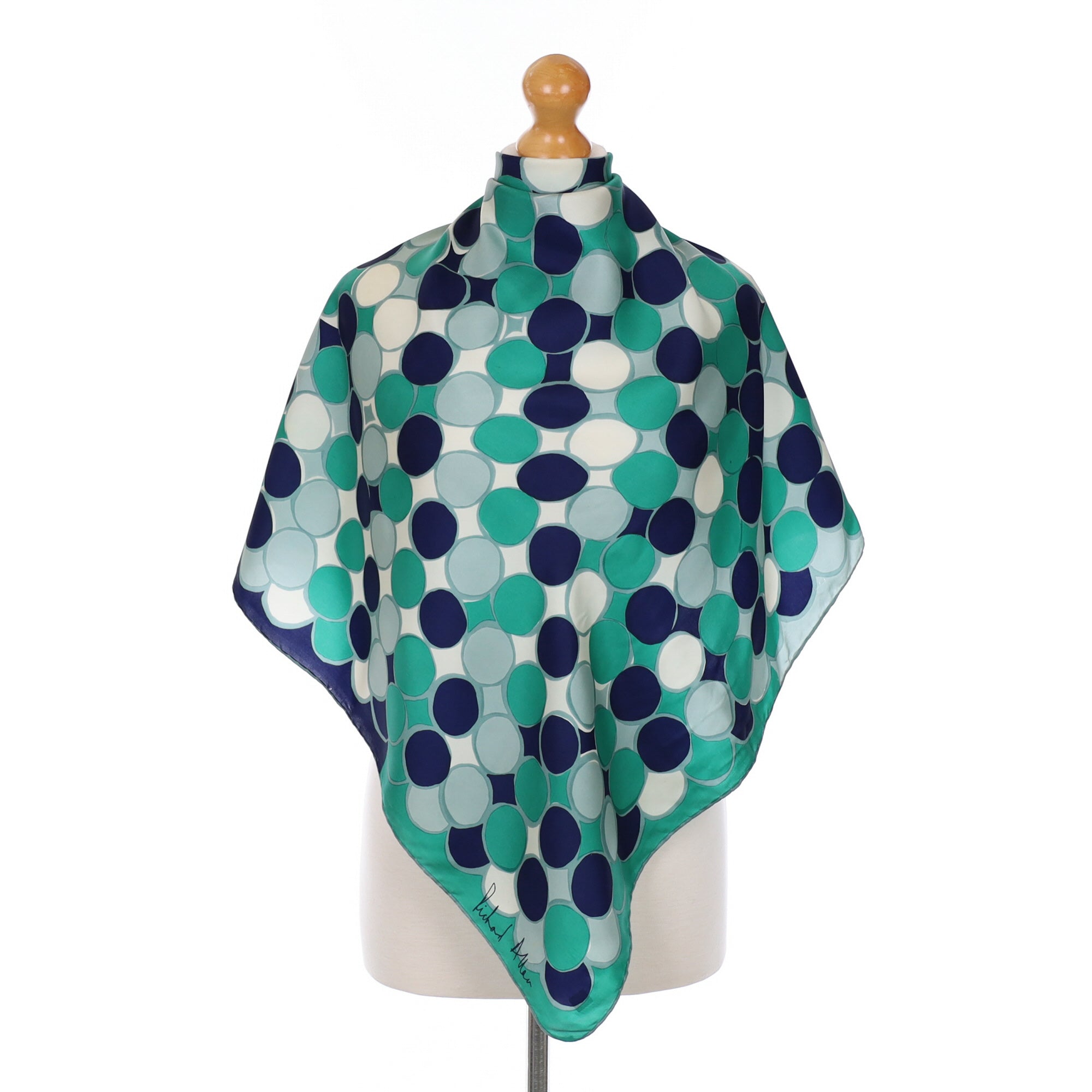 70’s Richard Allan Circle Silk Scarf