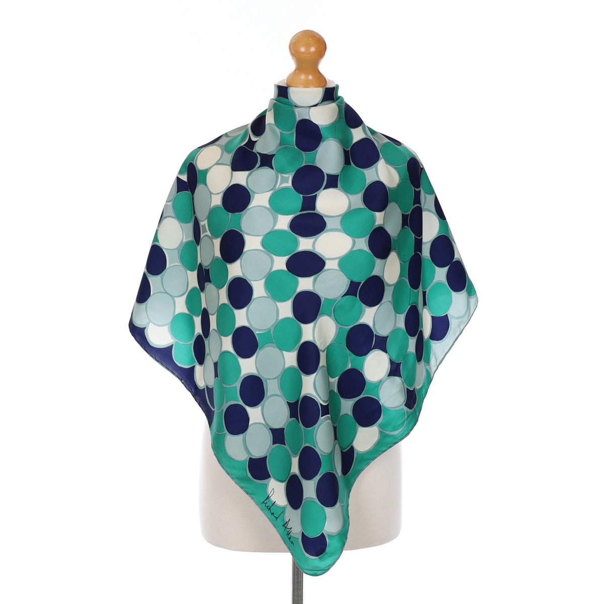 70’s Richard Allan Circle Silk Scarf