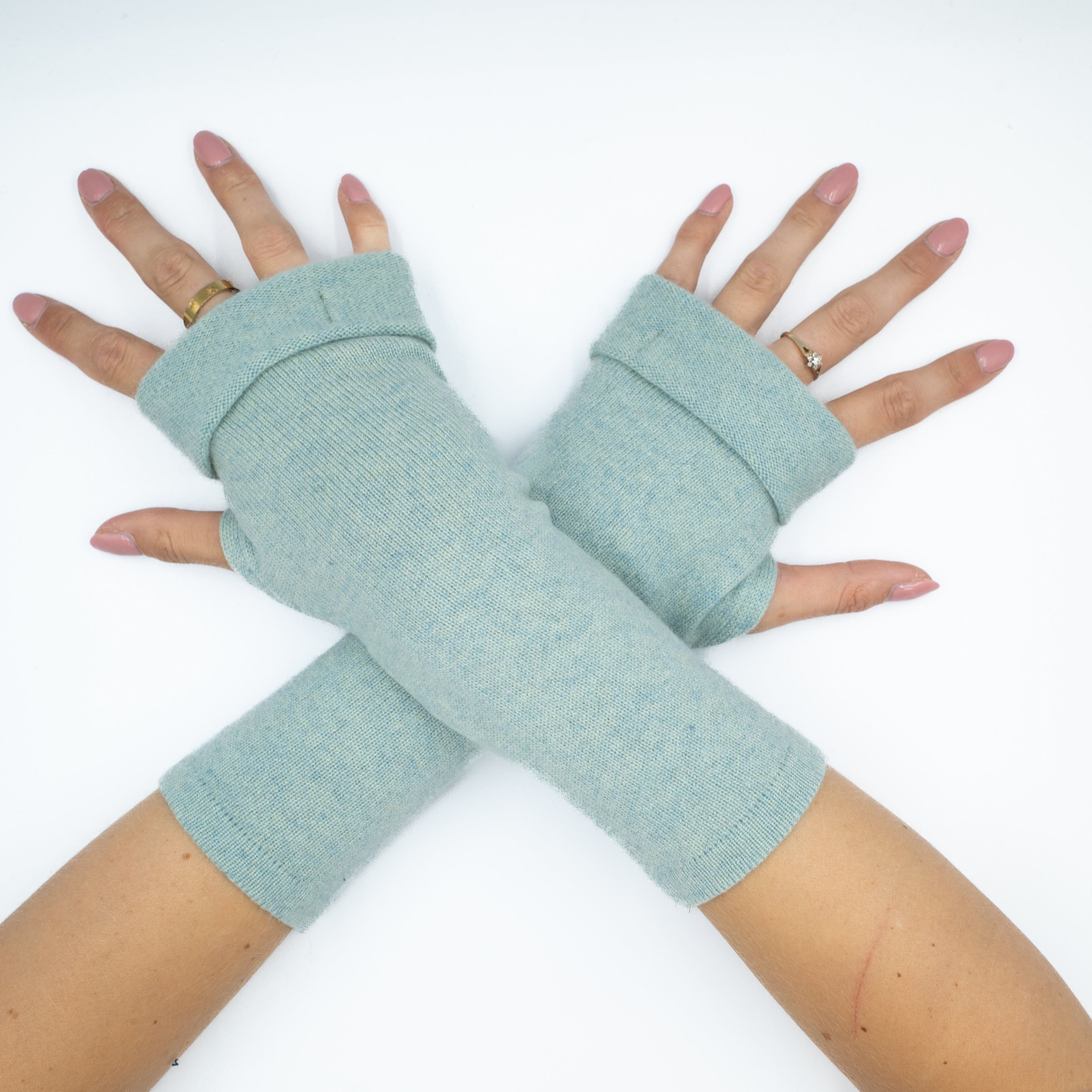 Ocean Sage Fingerless Gloves